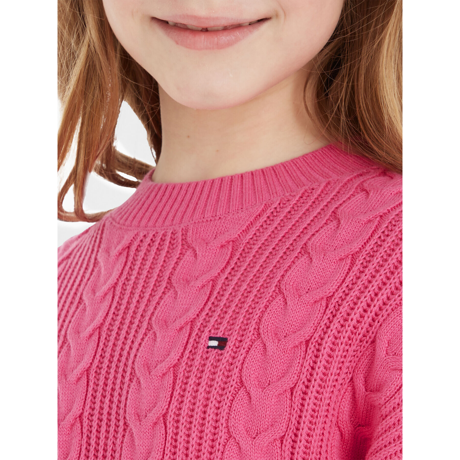 Tommy Hilfiger Пуловер KG0KG07629 Розов Regular Fit - Pepit.bg
