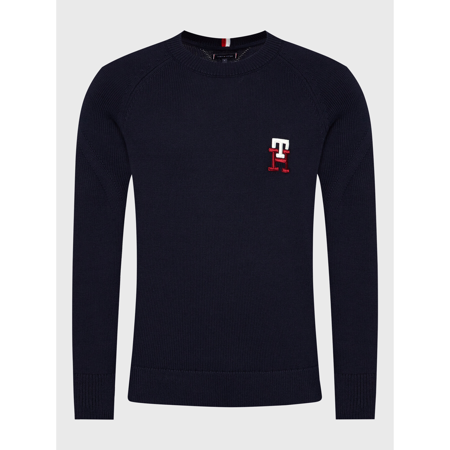 Tommy Hilfiger Пуловер Monogram American MW0MW27938 Тъмносин Relaxed Fit - Pepit.bg