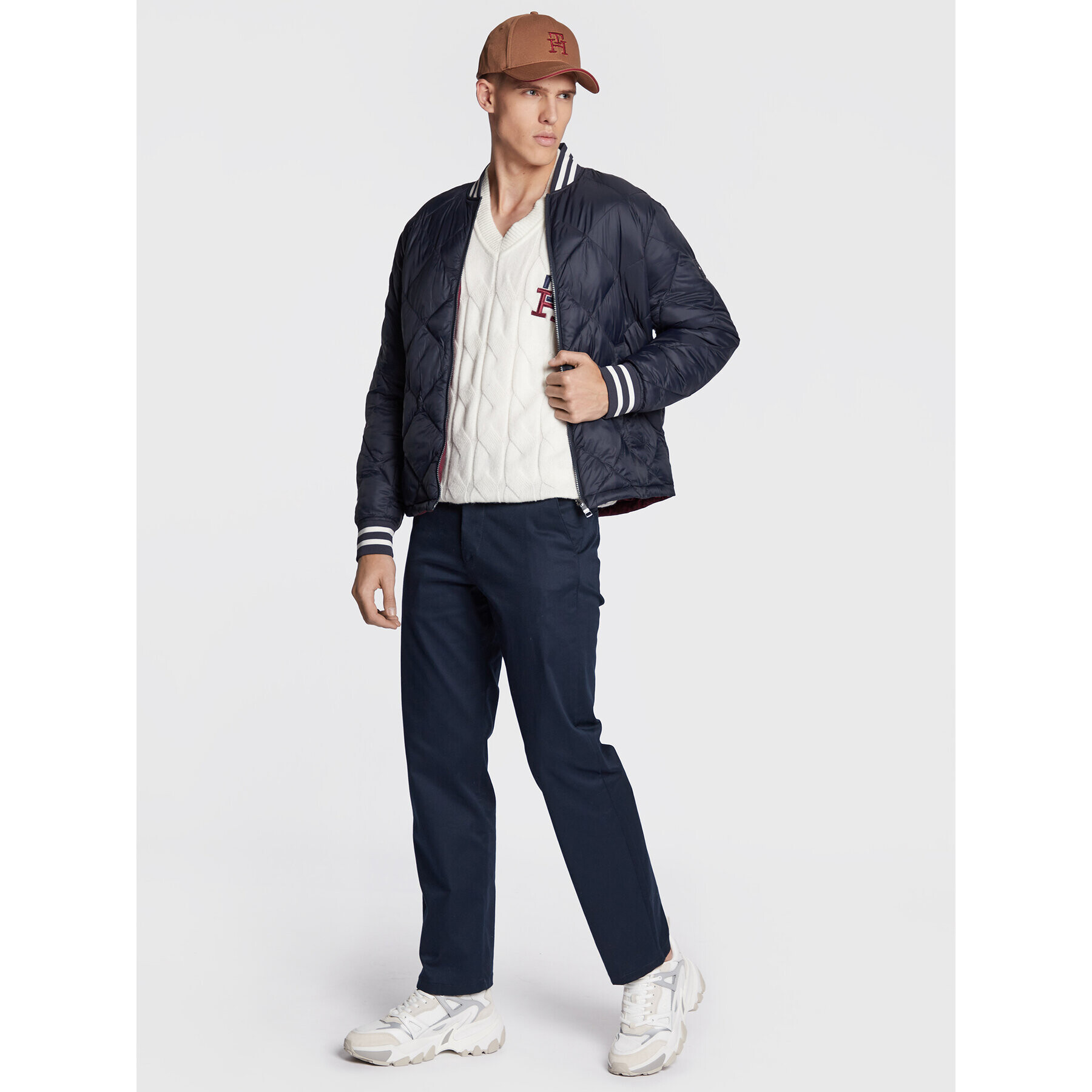 Tommy Hilfiger Пуловер Monogram Cable Cricket MW0MW27764 Бежов Oversize - Pepit.bg