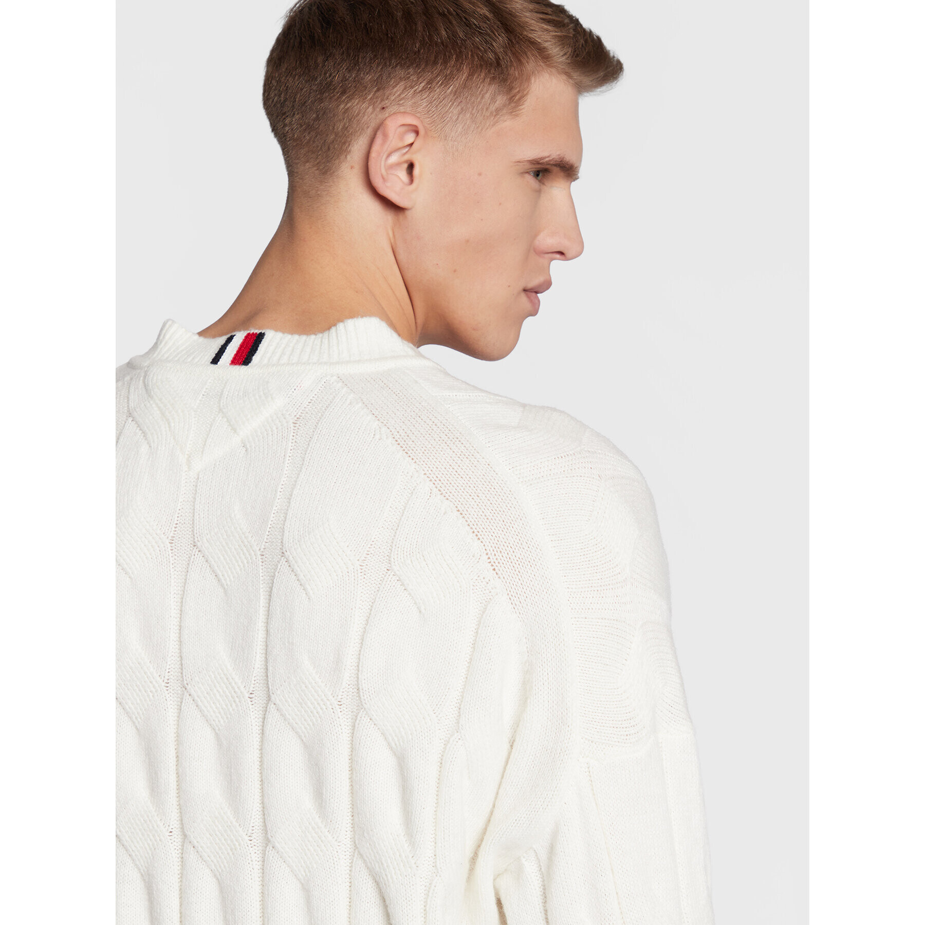 Tommy Hilfiger Пуловер Monogram Cable Cricket MW0MW27764 Бежов Oversize - Pepit.bg
