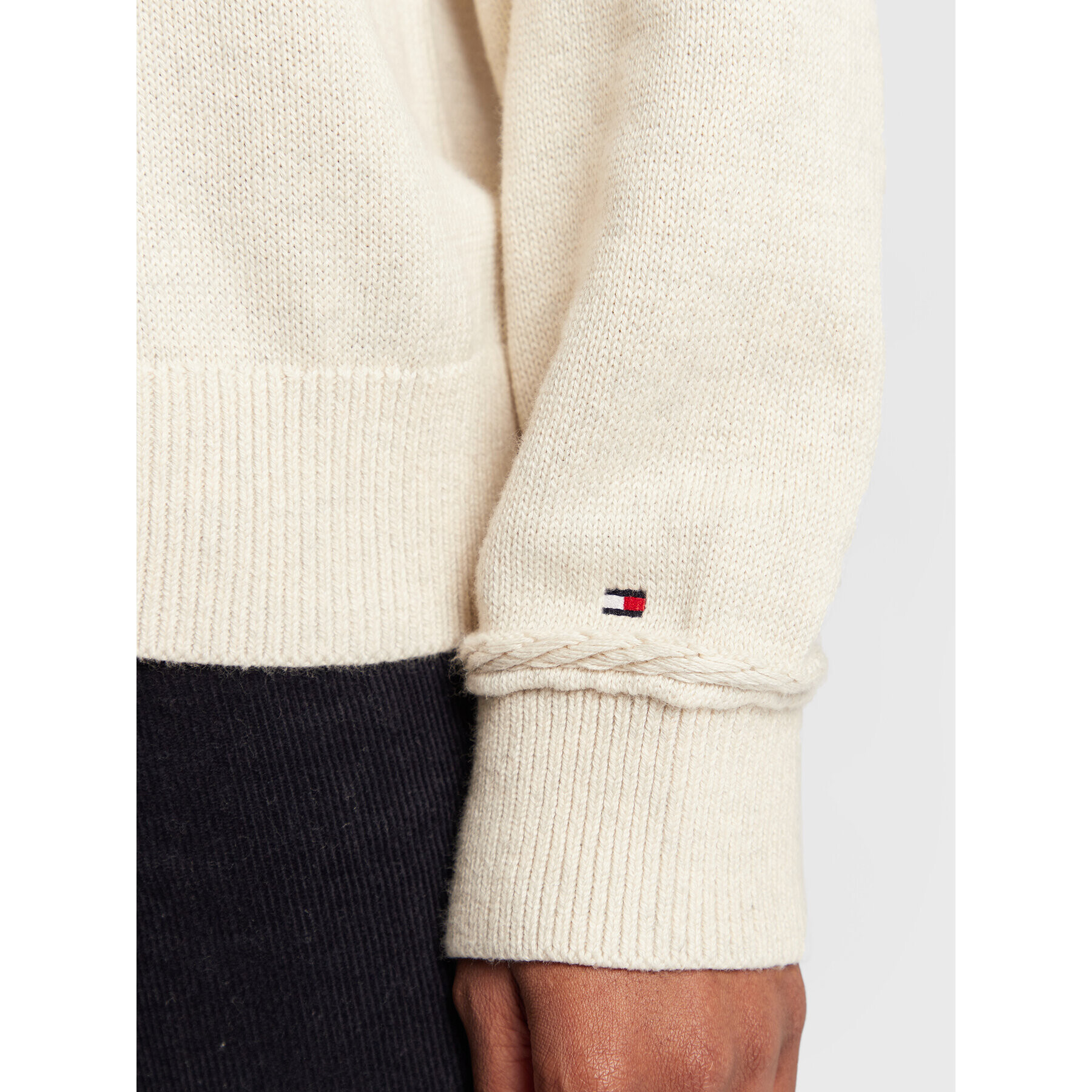 Tommy Hilfiger Пуловер Monogram WW0WW36711 Бежов Regular Fit - Pepit.bg