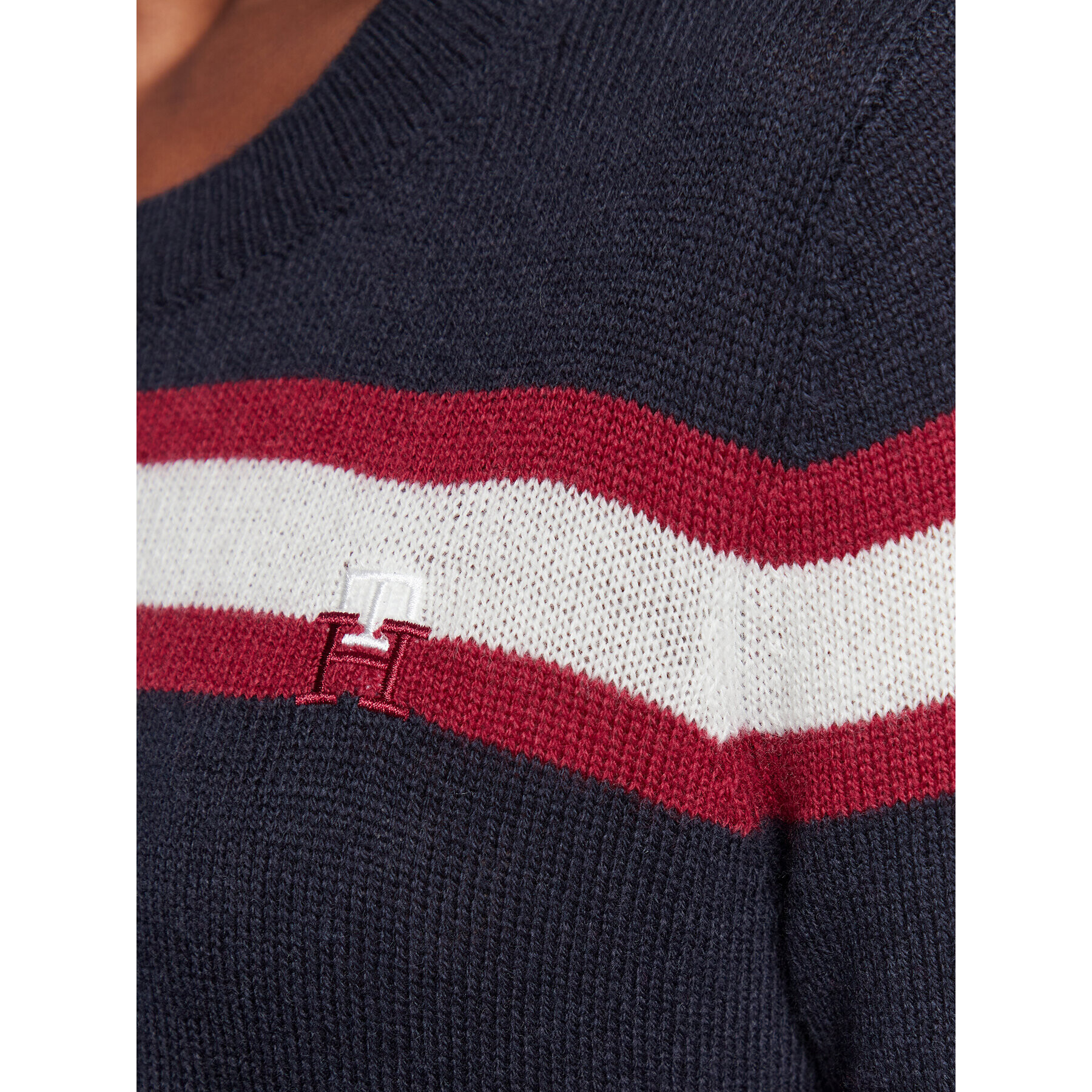 Tommy Hilfiger Пуловер Monogram WW0WW37506 Тъмносин Regular Fit - Pepit.bg