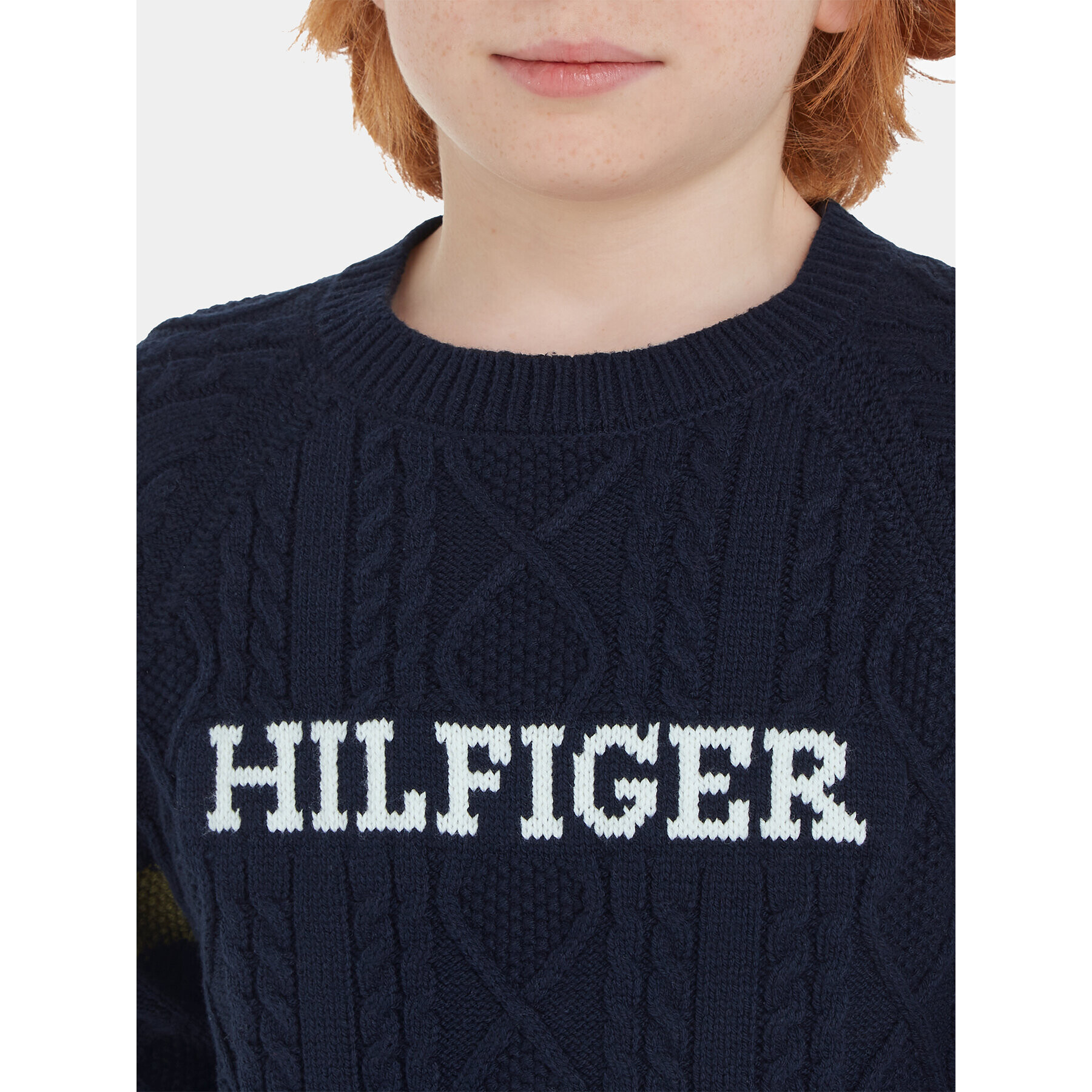 Tommy Hilfiger Пуловер Monotype KB0KB08513 Тъмносин Regular Fit - Pepit.bg
