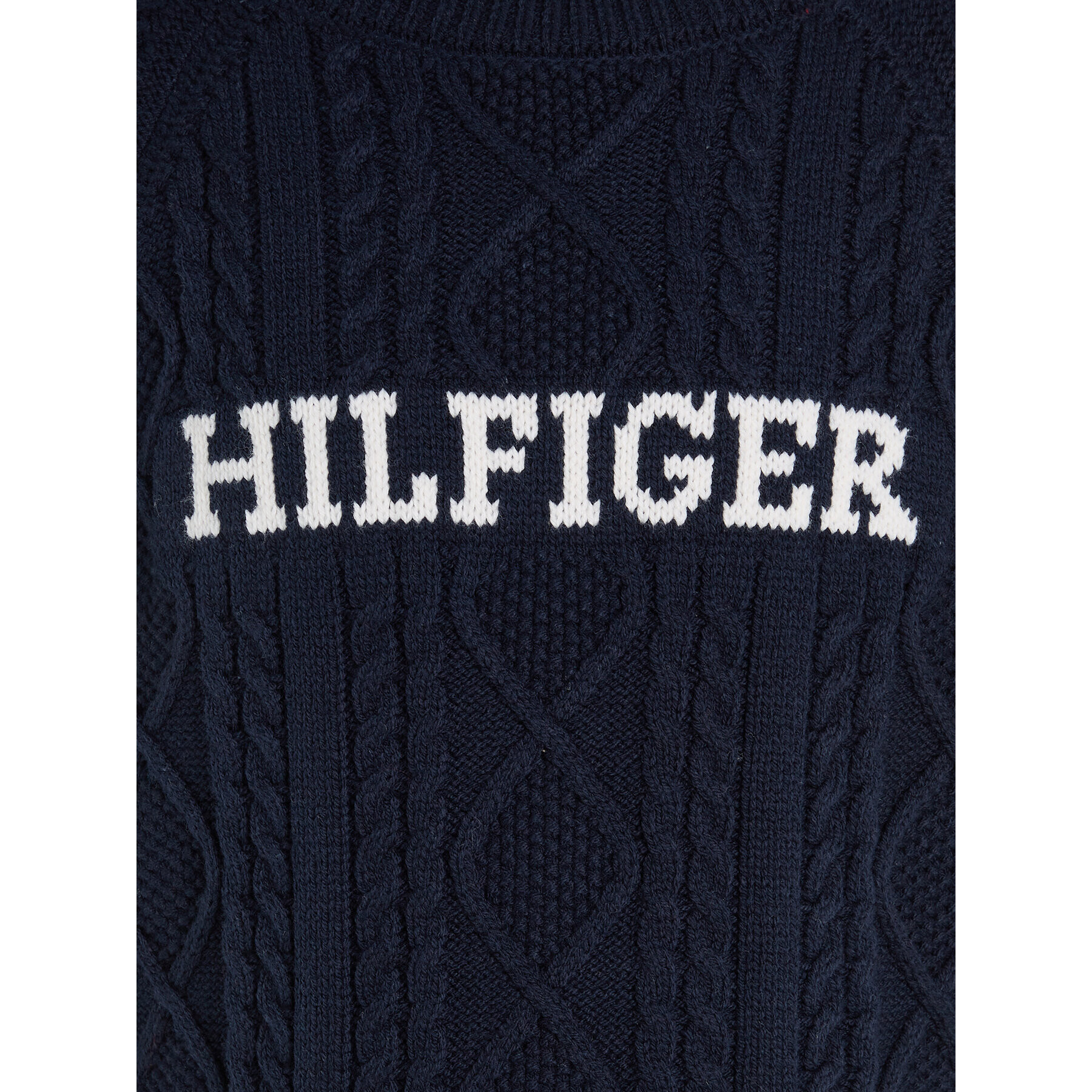 Tommy Hilfiger Пуловер Monotype KB0KB08513 Тъмносин Regular Fit - Pepit.bg