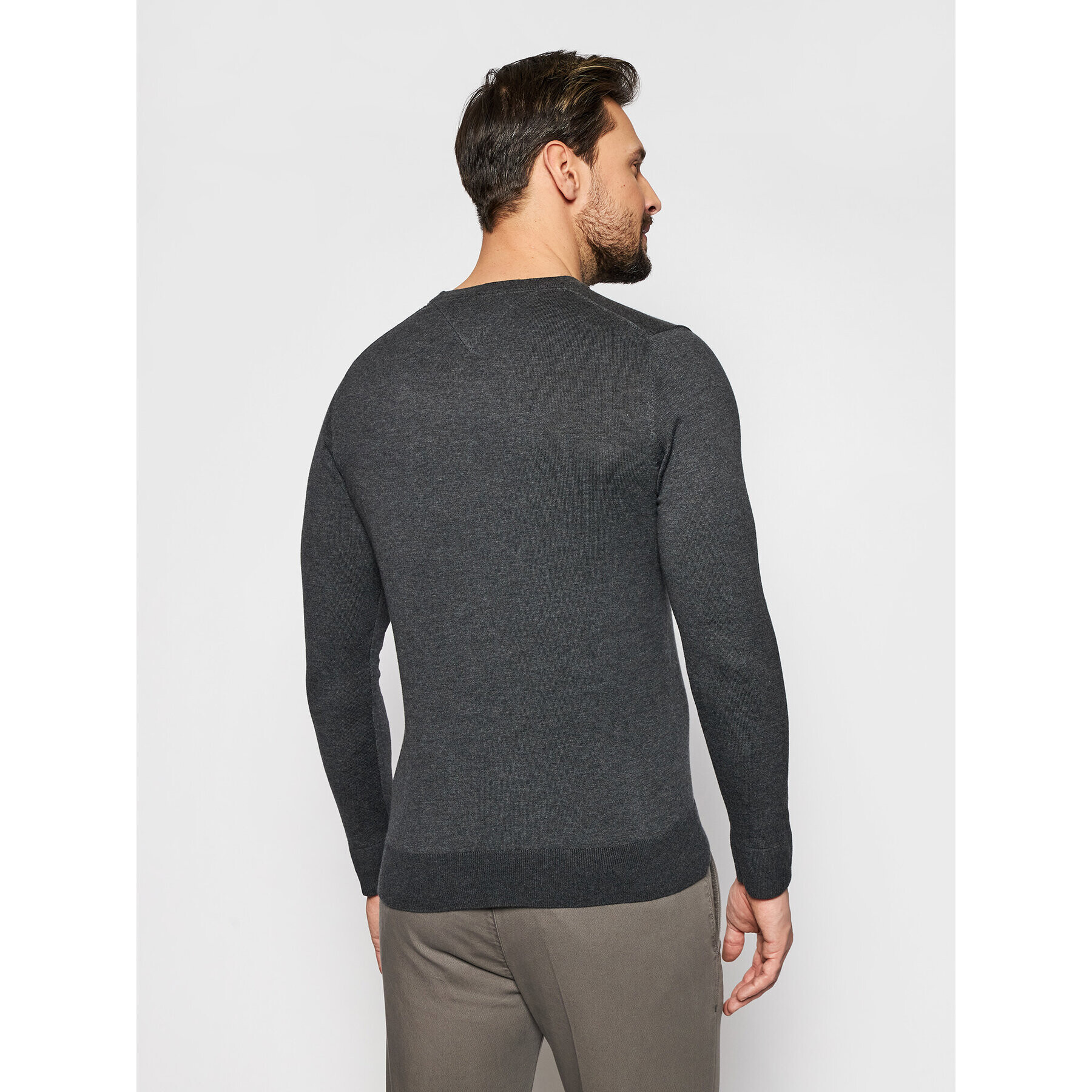 Tommy Hilfiger Пуловер MW0MW04978 Сив Regular Fit - Pepit.bg