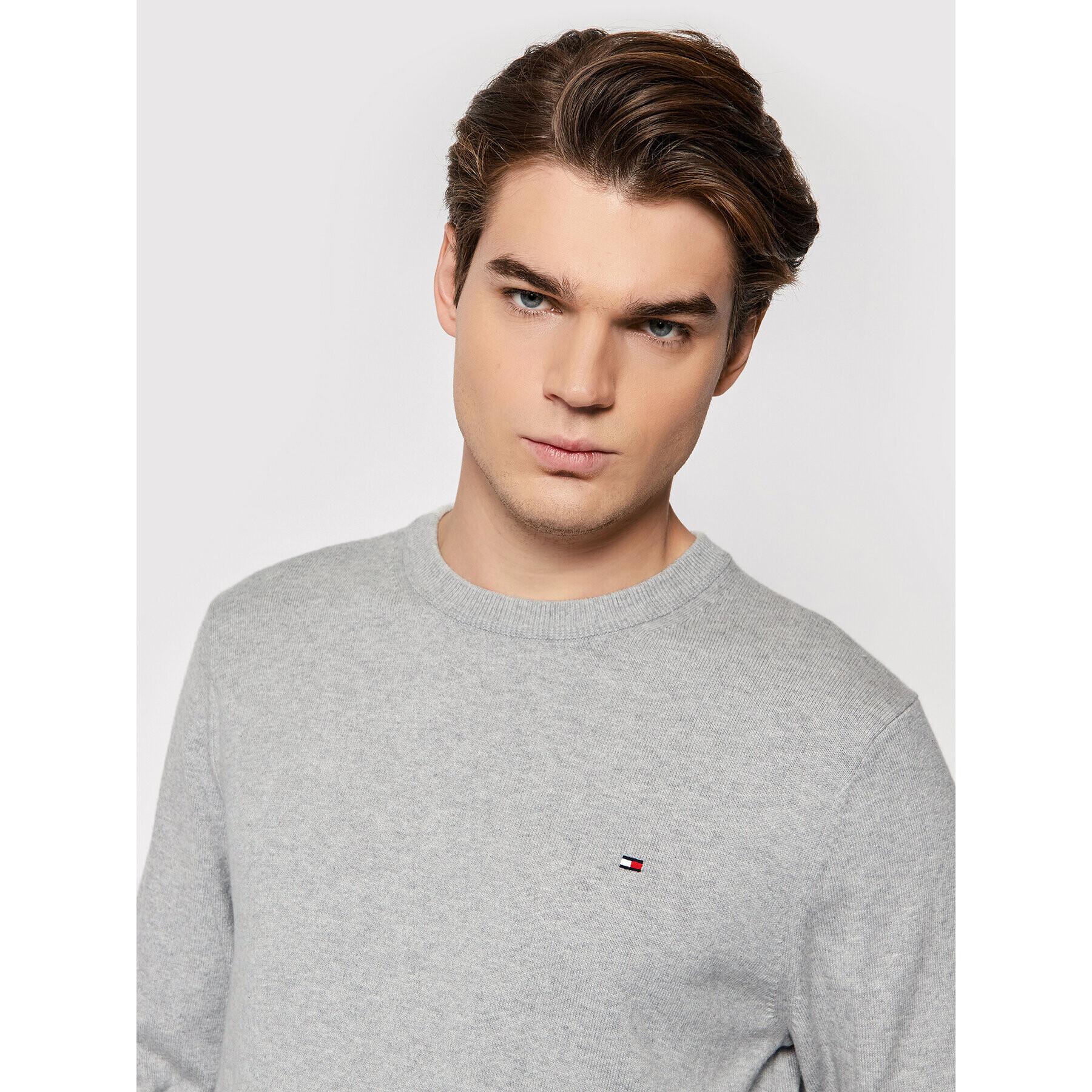 Tommy Hilfiger Пуловер MW0MW11674 Сив Regular Fit - Pepit.bg