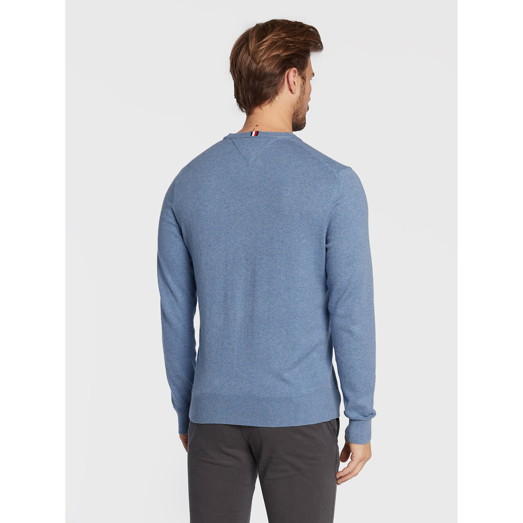 Tommy Hilfiger Пуловер MW0MW28046 Син Regular Fit - Pepit.bg