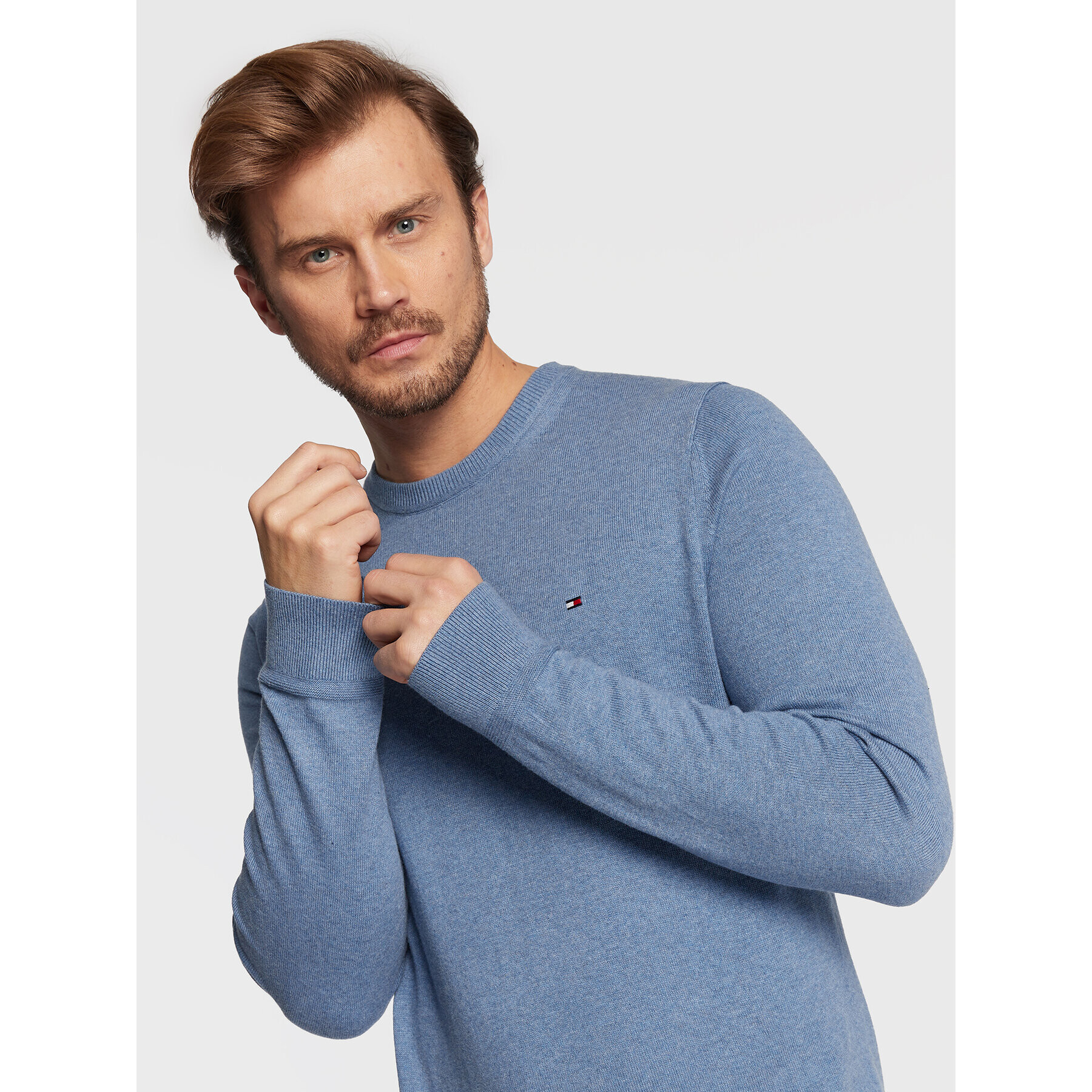 Tommy Hilfiger Пуловер MW0MW28046 Син Regular Fit - Pepit.bg
