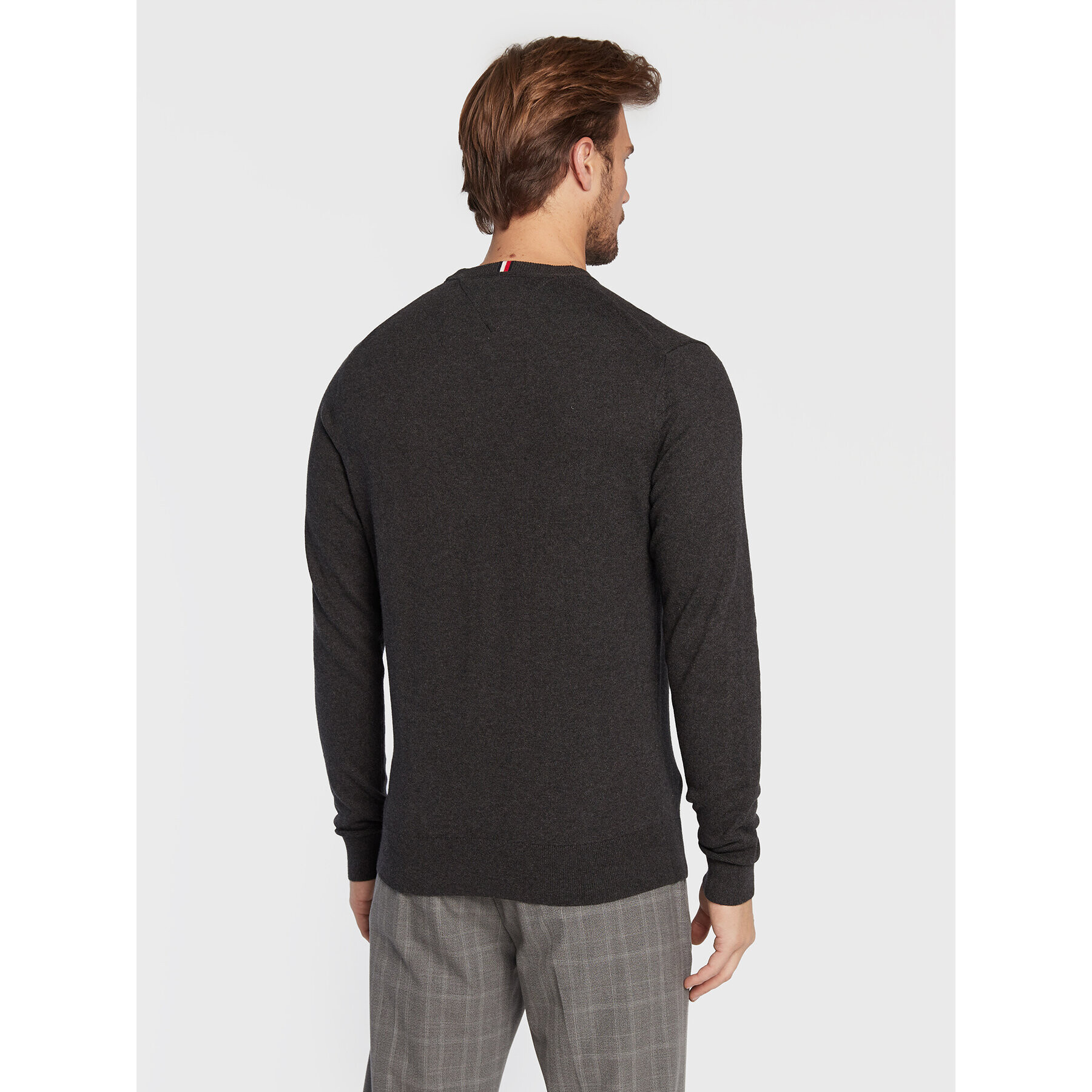 Tommy Hilfiger Пуловер MW0MW28046 Сив Regular Fit - Pepit.bg