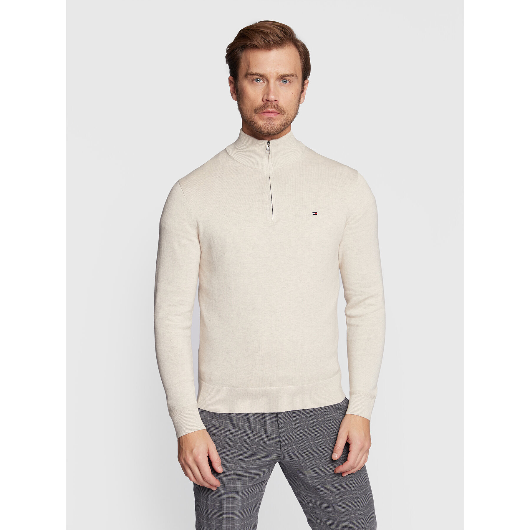 Tommy Hilfiger Пуловер MW0MW28049 Бежов Regular Fit - Pepit.bg