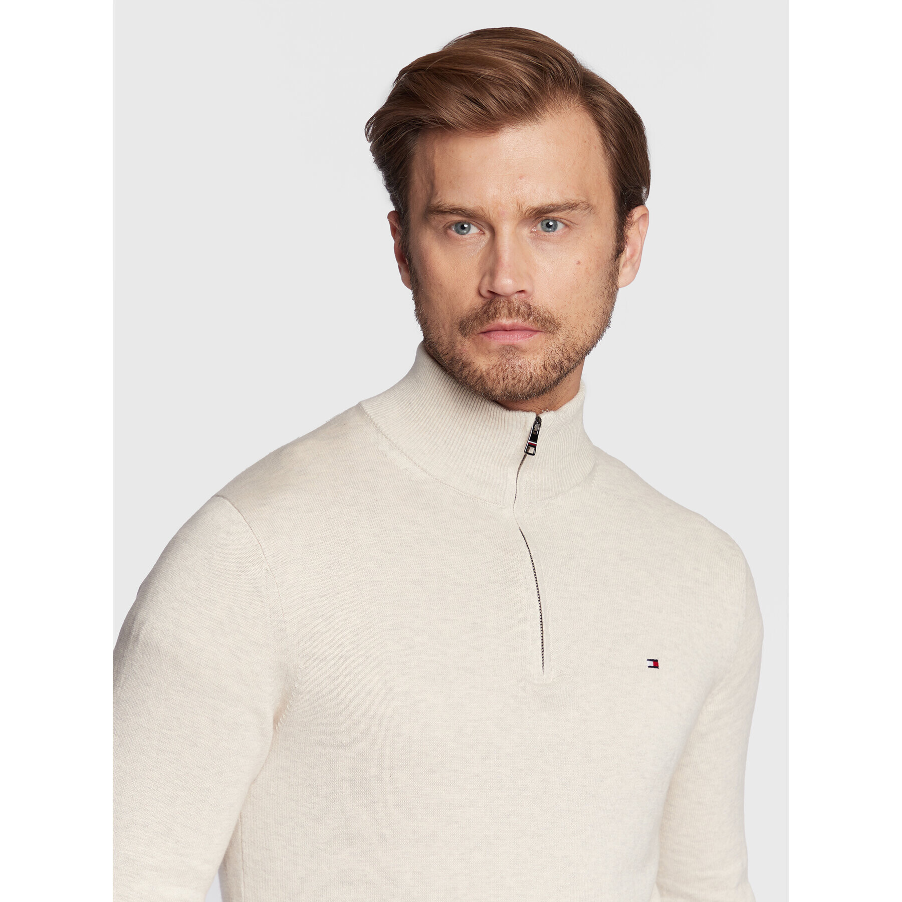 Tommy Hilfiger Пуловер MW0MW28049 Бежов Regular Fit - Pepit.bg