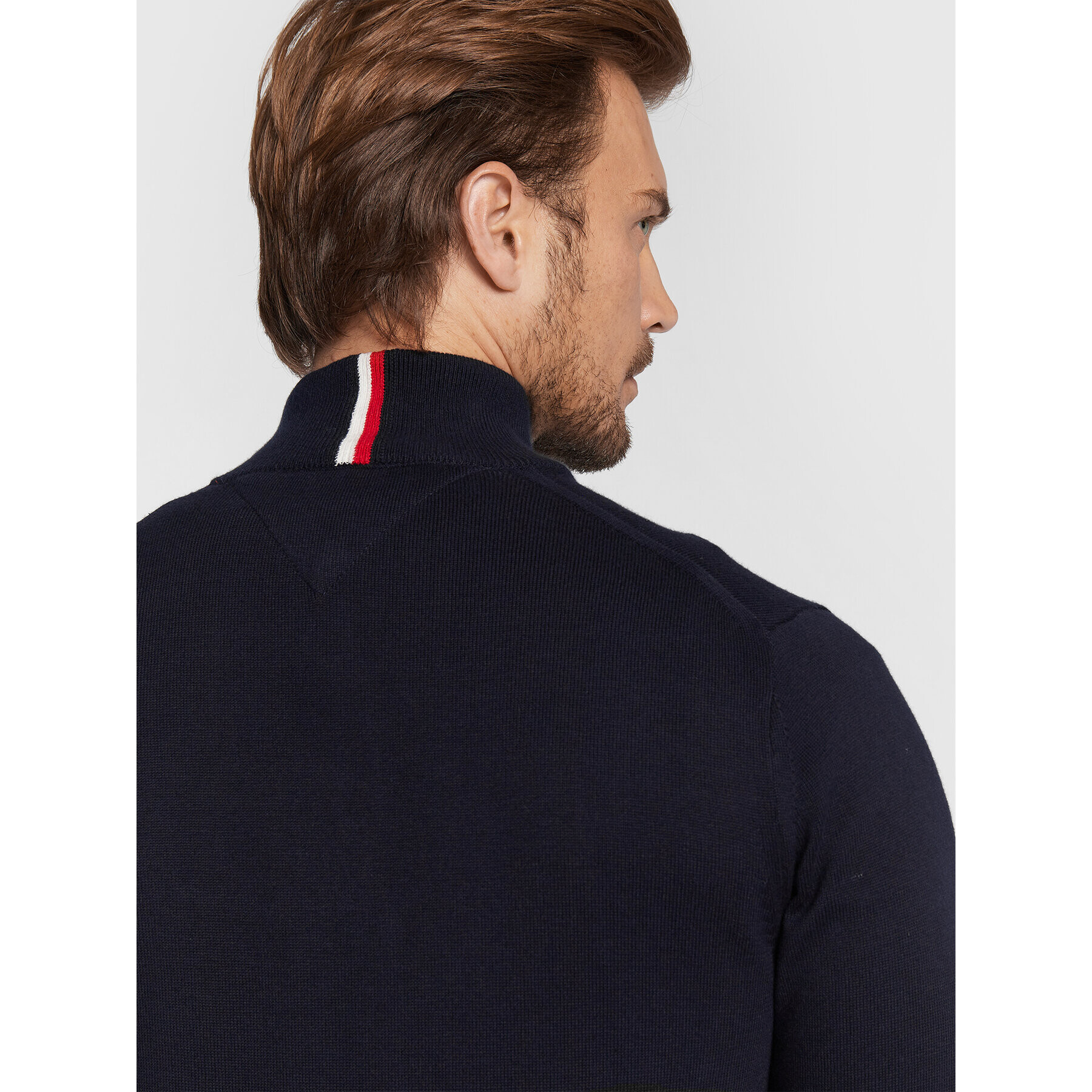 Tommy Hilfiger Пуловер MW0MW28049 Тъмносин Regular Fit - Pepit.bg