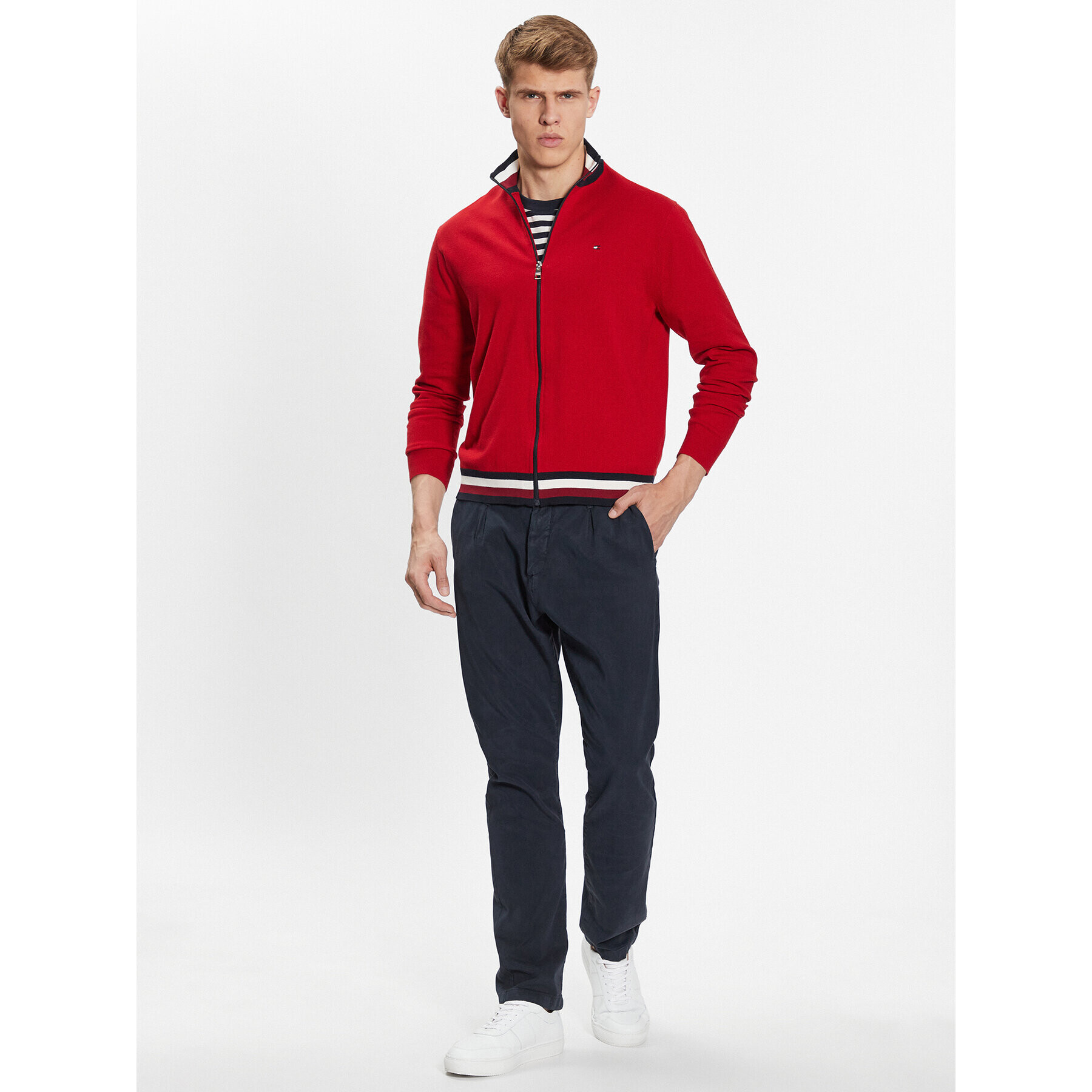 Tommy Hilfiger Пуловер MW0MW32028 Червен Regular Fit - Pepit.bg