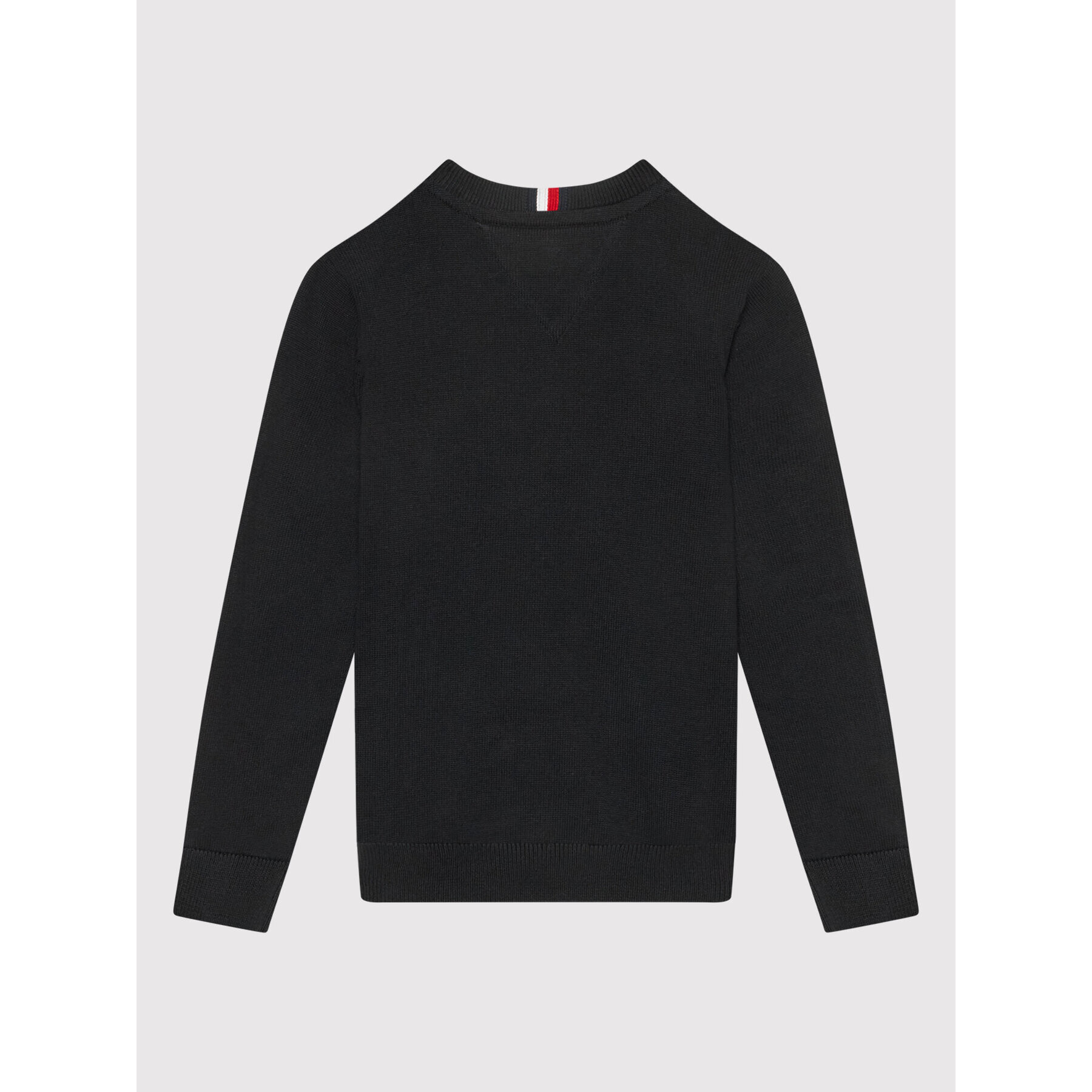 Tommy Hilfiger Пуловер Neckline Logo KB0KB06933 D Черен Regular Fit - Pepit.bg