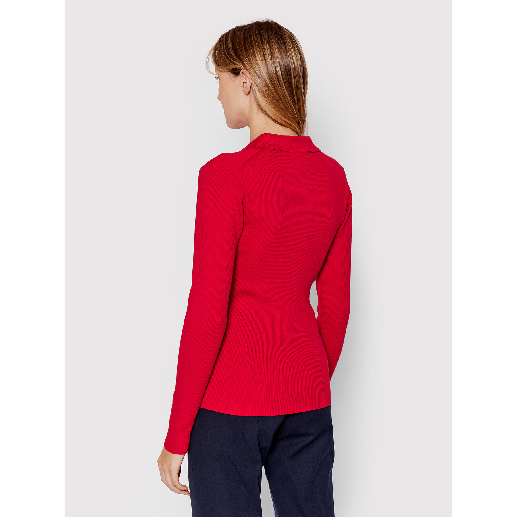 Tommy Hilfiger Пуловер Open WW0WW32488 Червен Slim Fit - Pepit.bg