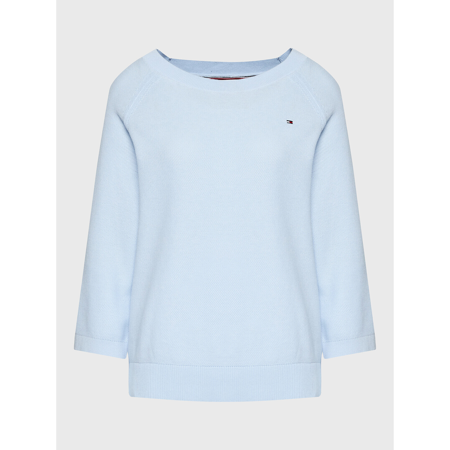 Tommy Hilfiger Пуловер Org Co Texture Boat WW0WW34965 Син Relaxed Fit - Pepit.bg