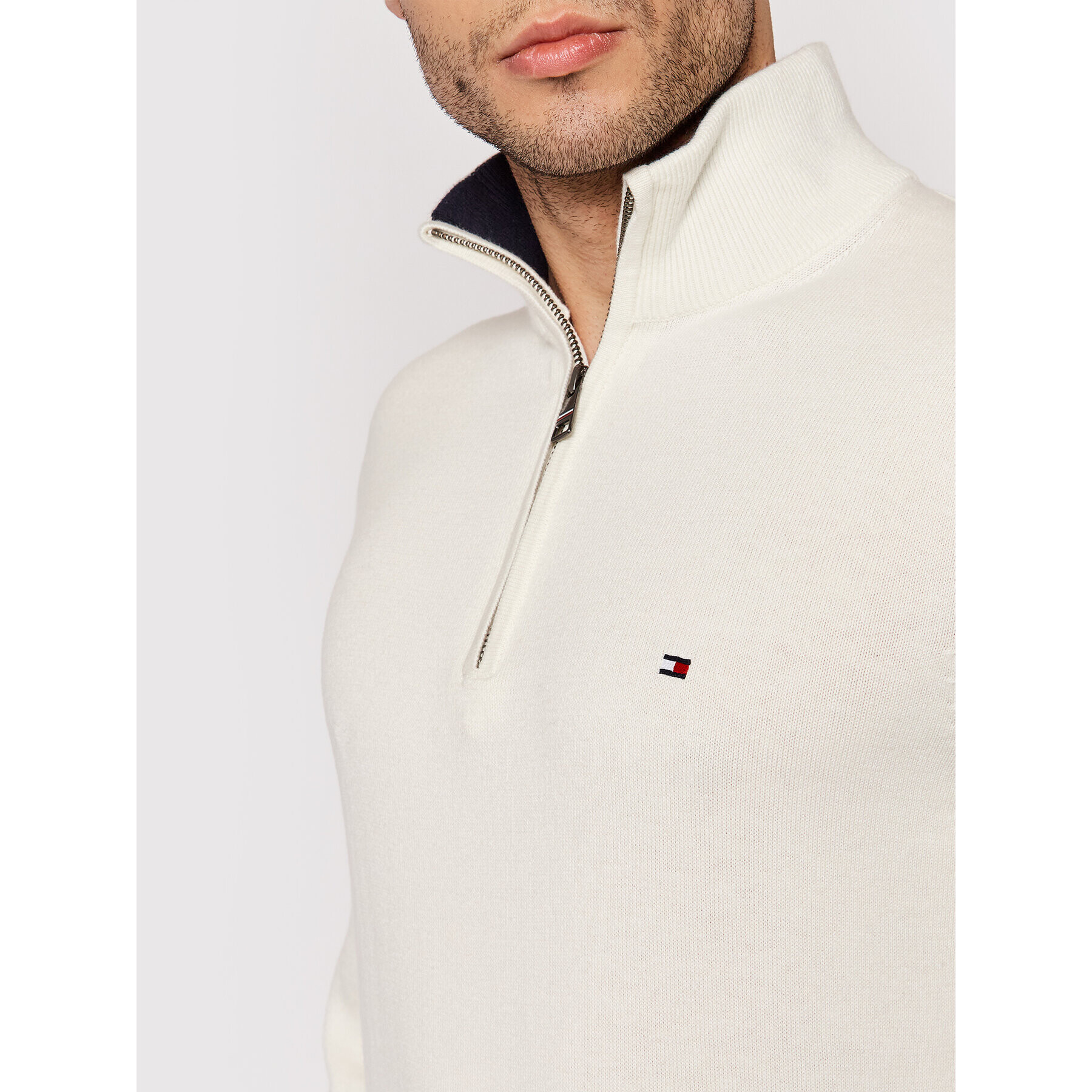 Tommy Hilfiger Пуловер Pima MW0MW12983 Бежов Regular Fit - Pepit.bg