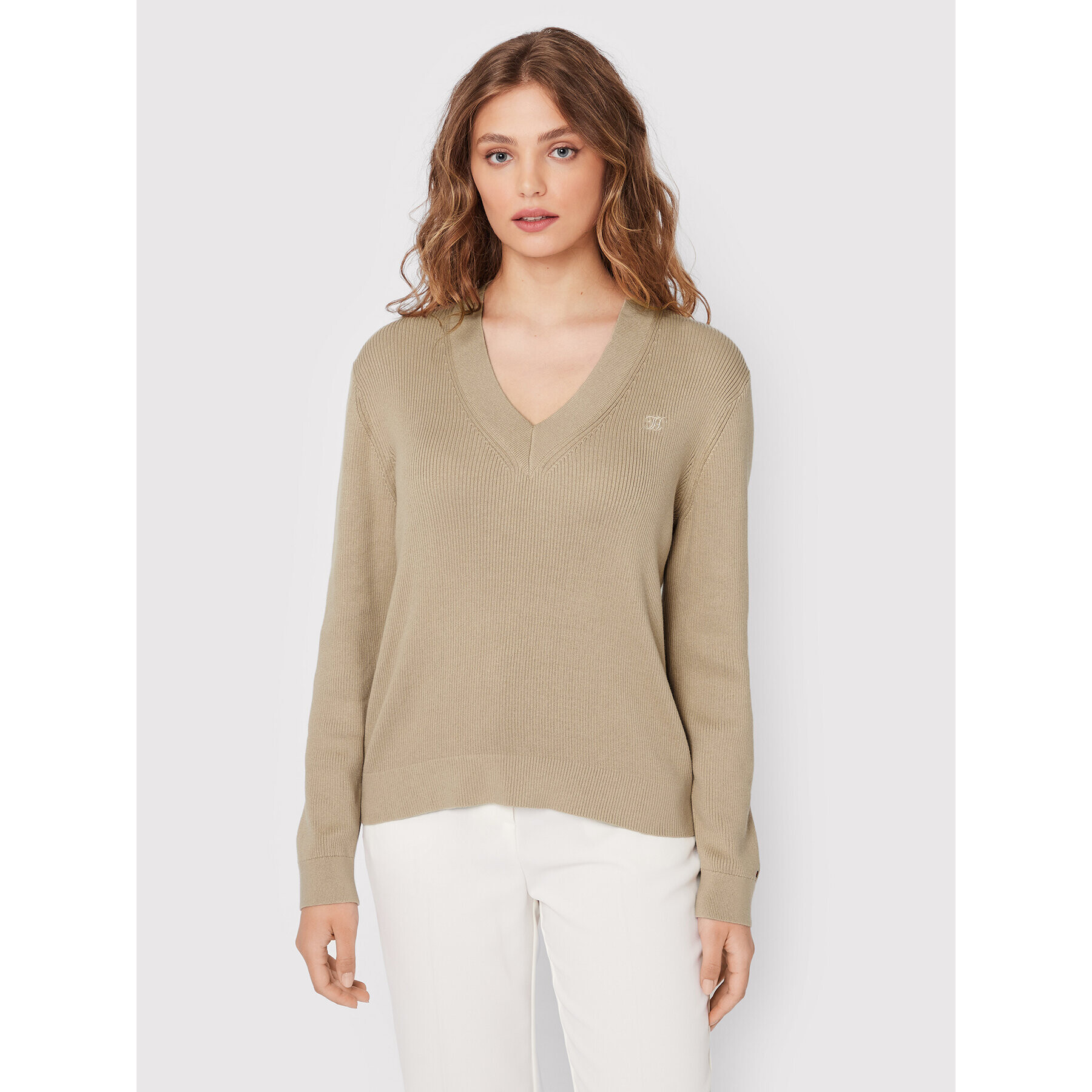 Tommy Hilfiger Пуловер Soft Rib WW0WW34894 Бежов Regular Fit - Pepit.bg