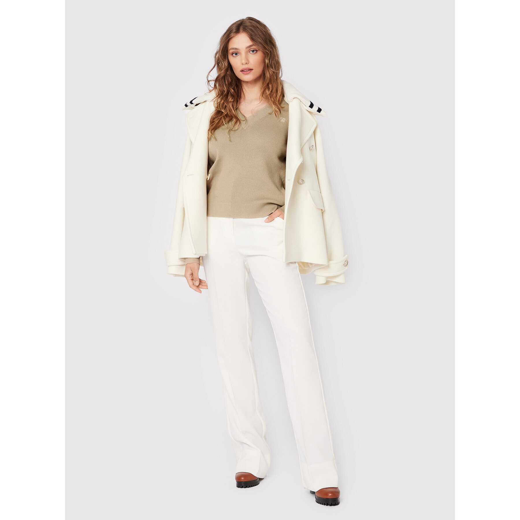 Tommy Hilfiger Пуловер Soft Rib WW0WW34894 Бежов Regular Fit - Pepit.bg