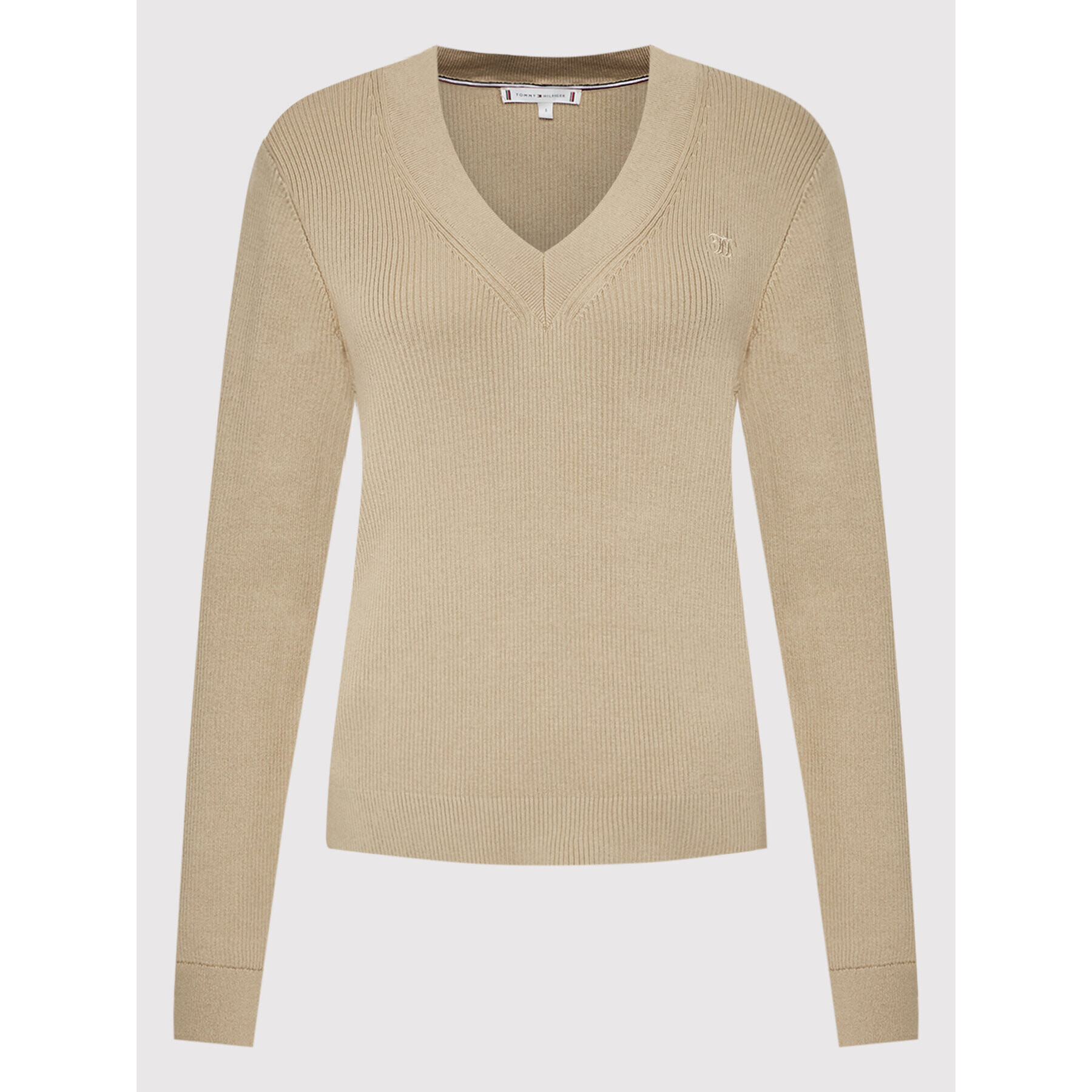 Tommy Hilfiger Пуловер Soft Rib WW0WW34894 Бежов Regular Fit - Pepit.bg