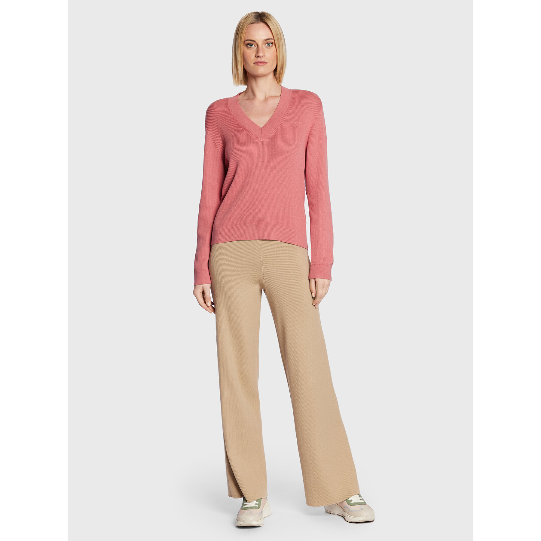 Tommy Hilfiger Пуловер Soft Rib WW0WW34894 Розов Regular Fit - Pepit.bg