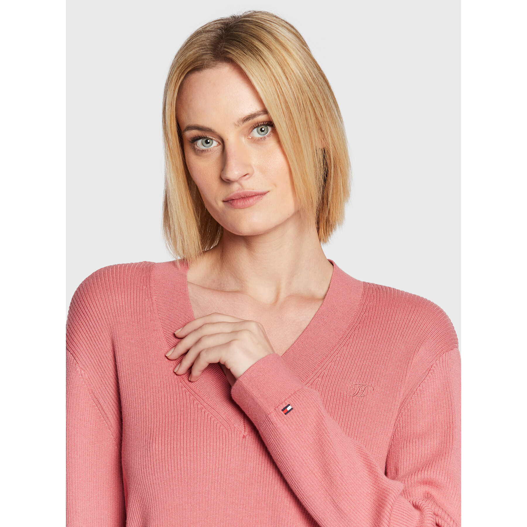 Tommy Hilfiger Пуловер Soft Rib WW0WW34894 Розов Regular Fit - Pepit.bg
