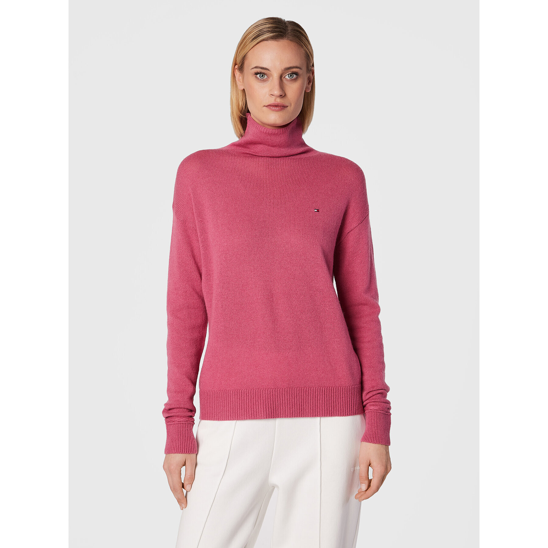 Tommy Hilfiger Пуловер Softwool WW0WW35770 Розов Relaxed Fit - Pepit.bg
