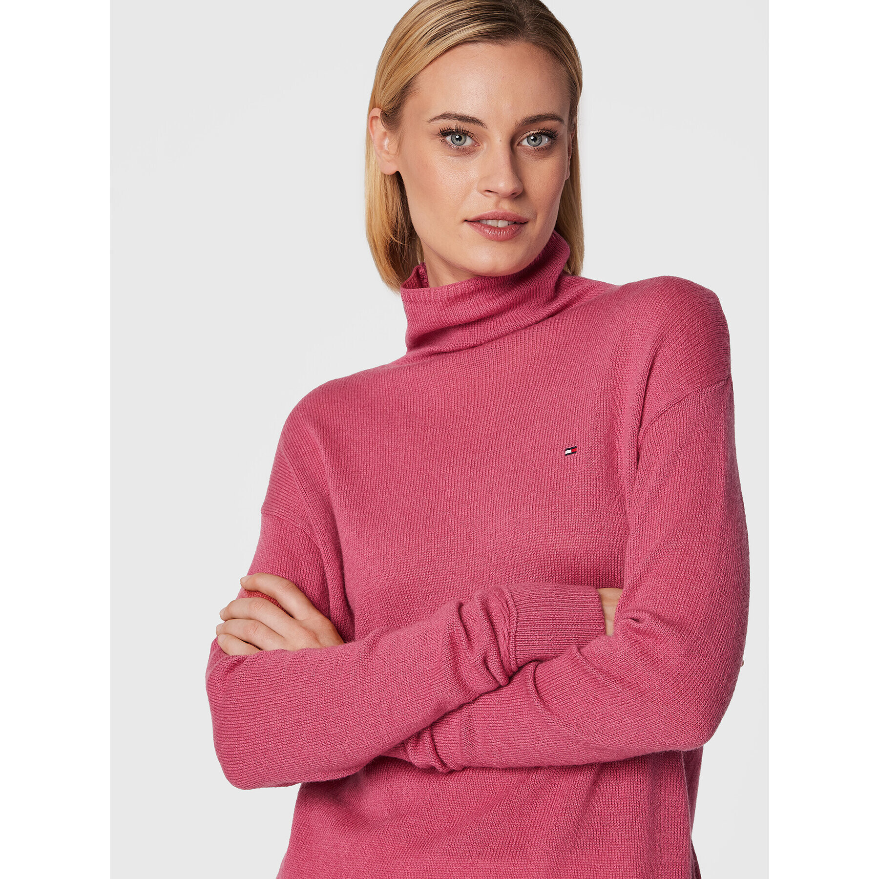 Tommy Hilfiger Пуловер Softwool WW0WW35770 Розов Relaxed Fit - Pepit.bg