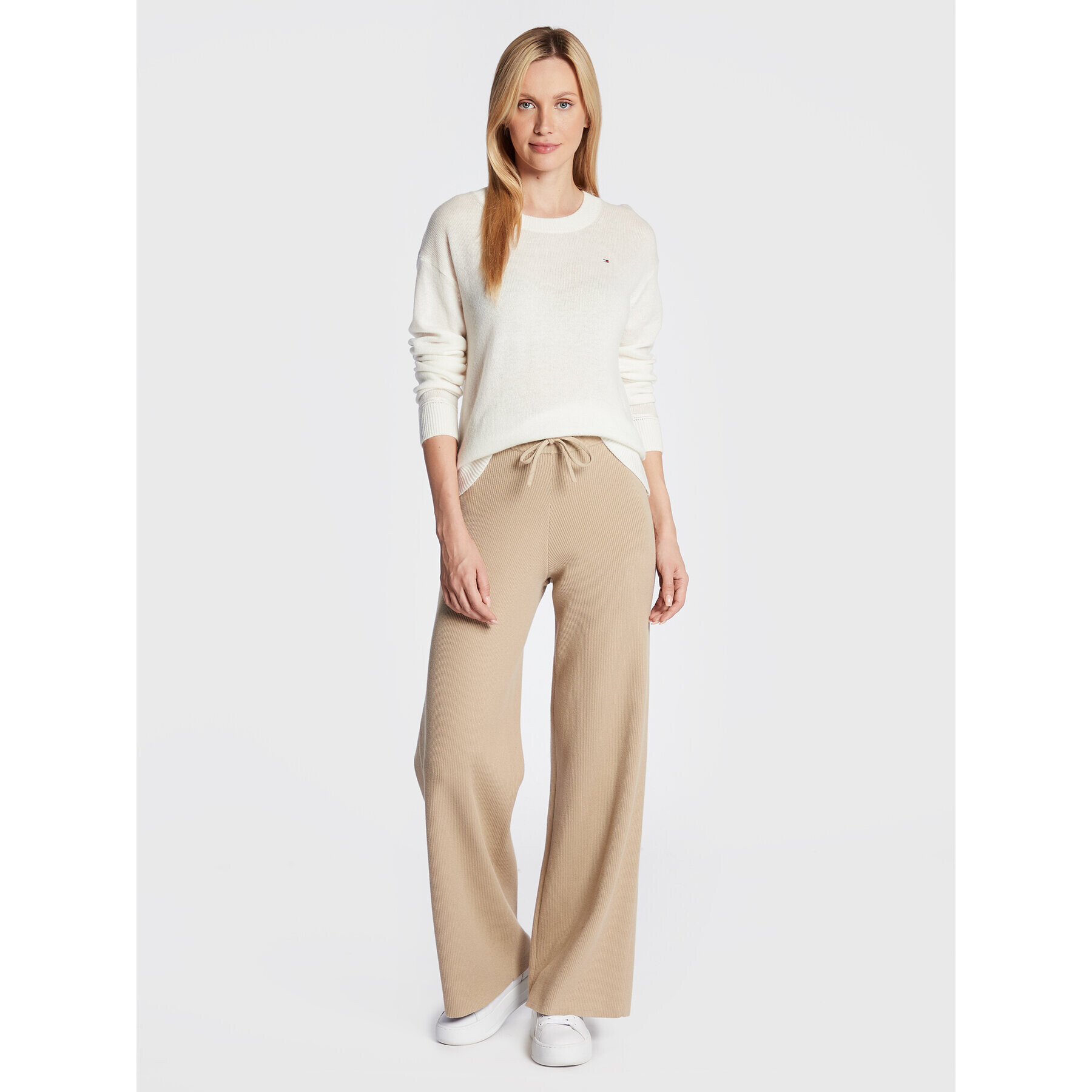 Tommy Hilfiger Пуловер Softwool WW0WW35882 Бежов Loose Fit - Pepit.bg