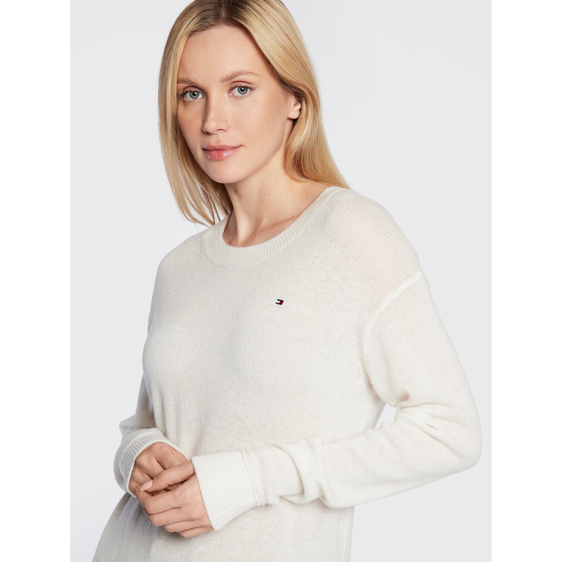 Tommy Hilfiger Пуловер Softwool WW0WW35882 Бежов Loose Fit - Pepit.bg