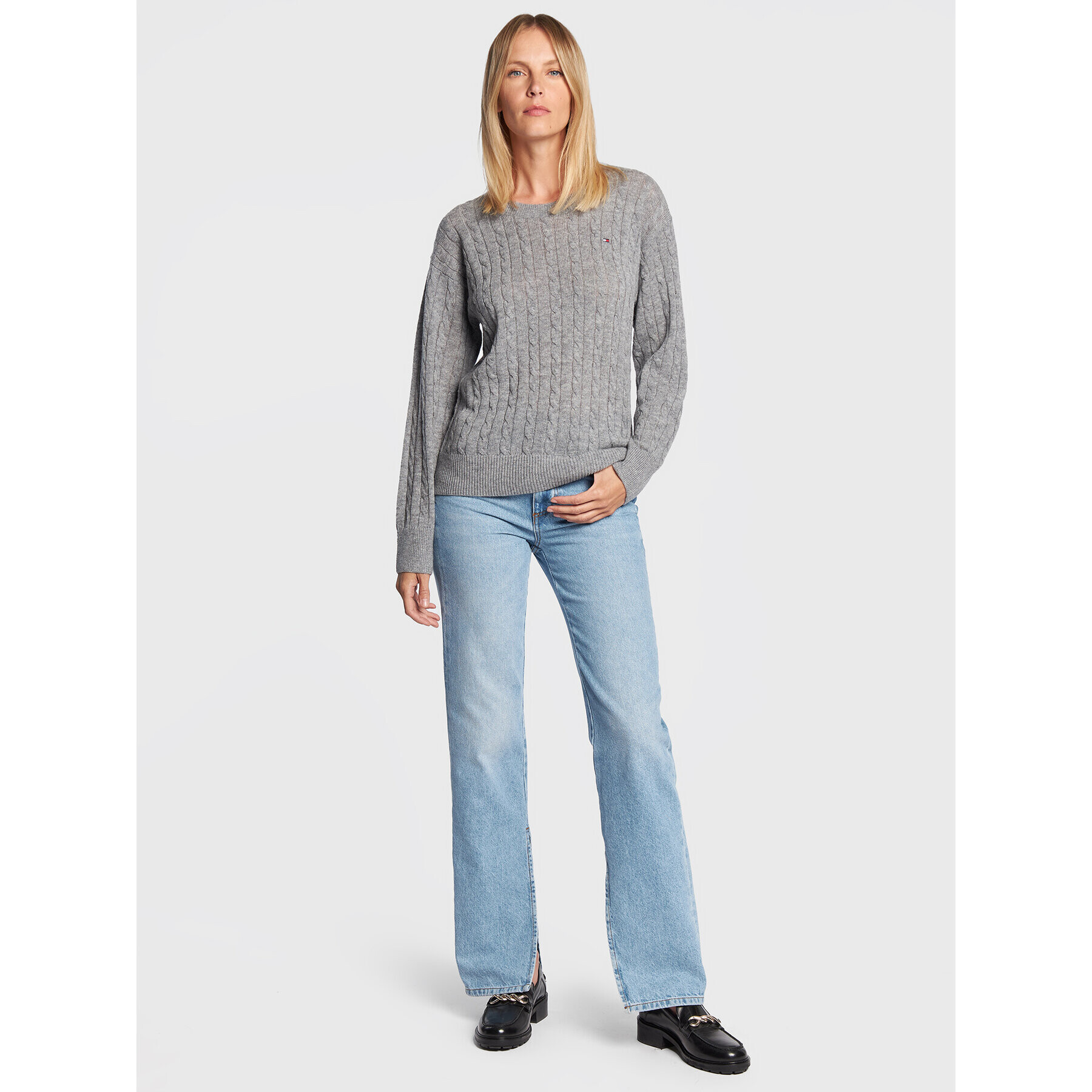 Tommy Hilfiger Пуловер Softwool WW0WW36154 Сив Relaxed Fit - Pepit.bg