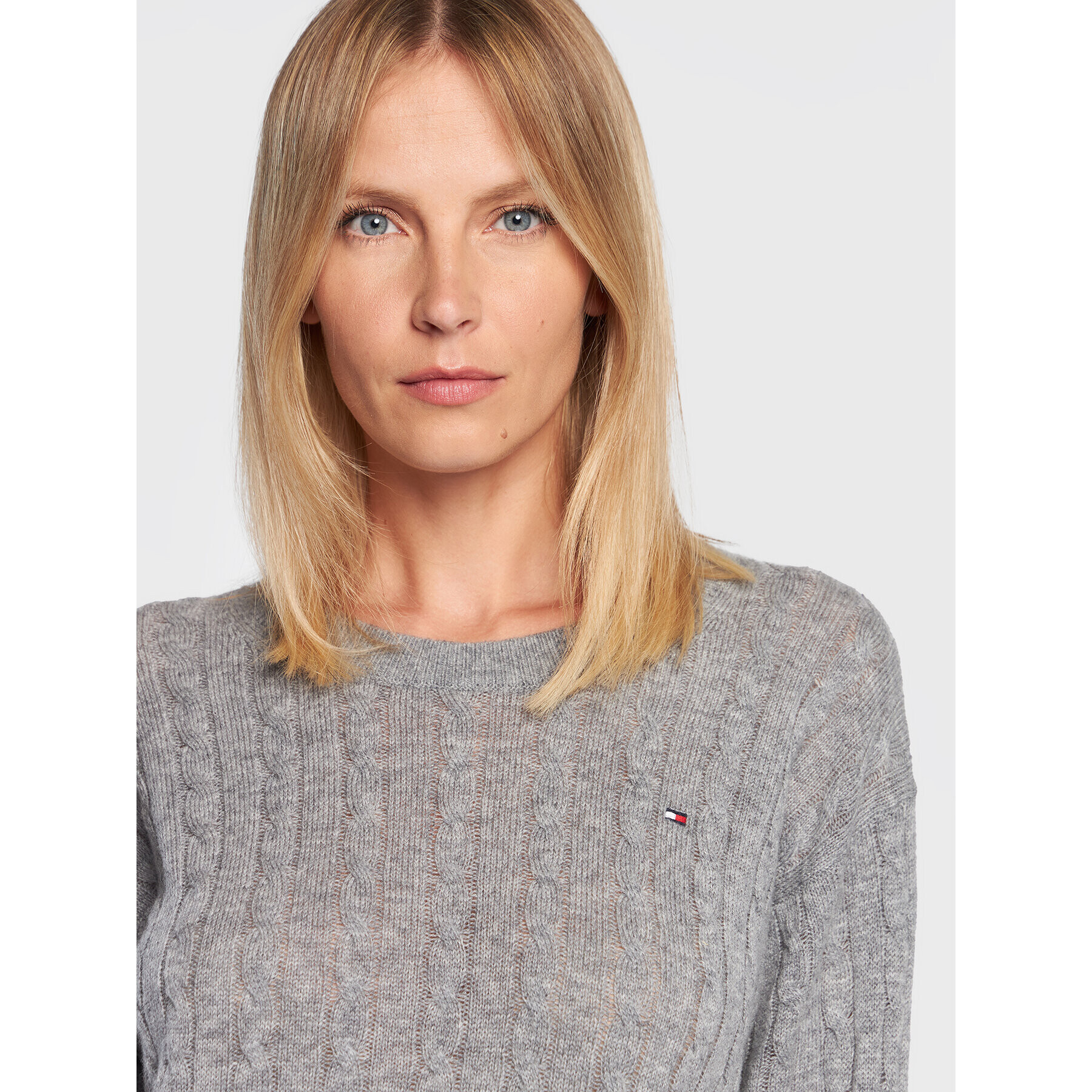 Tommy Hilfiger Пуловер Softwool WW0WW36154 Сив Relaxed Fit - Pepit.bg