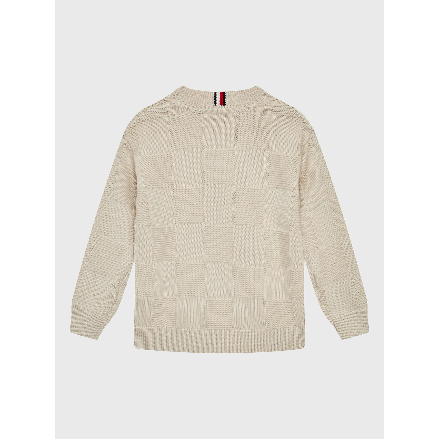 Tommy Hilfiger Пуловер Structured Label KB0KB07832 M Бежов Regular Fit - Pepit.bg