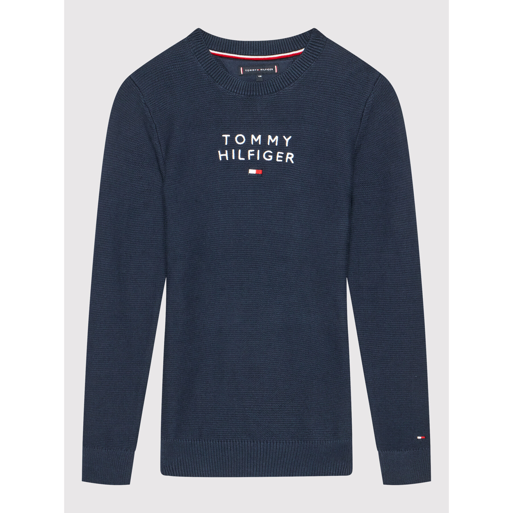 Tommy Hilfiger Пуловер Th Logo KB0KB06932 D Тъмносин Regular Fit - Pepit.bg