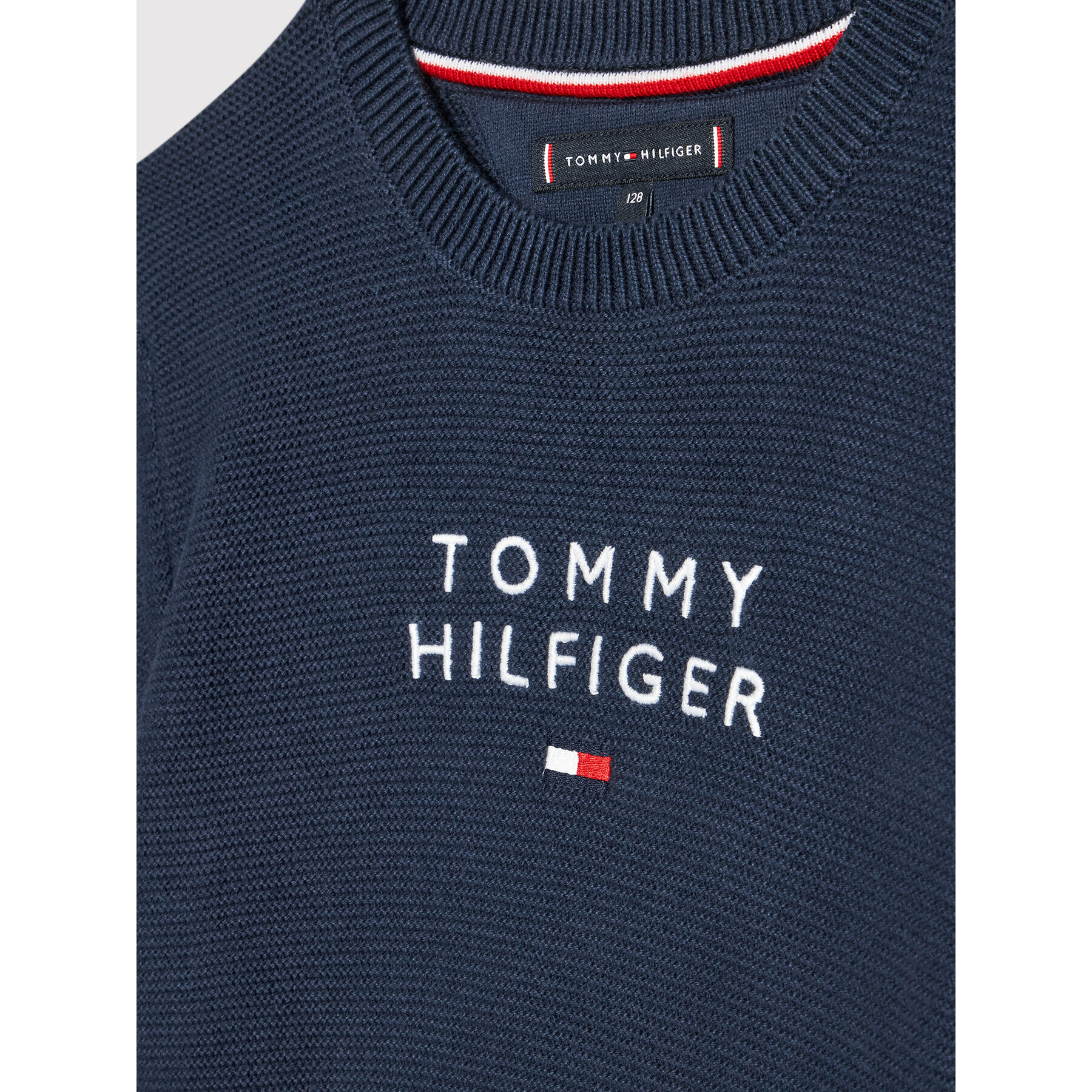 Tommy Hilfiger Пуловер Th Logo KB0KB06932 D Тъмносин Regular Fit - Pepit.bg