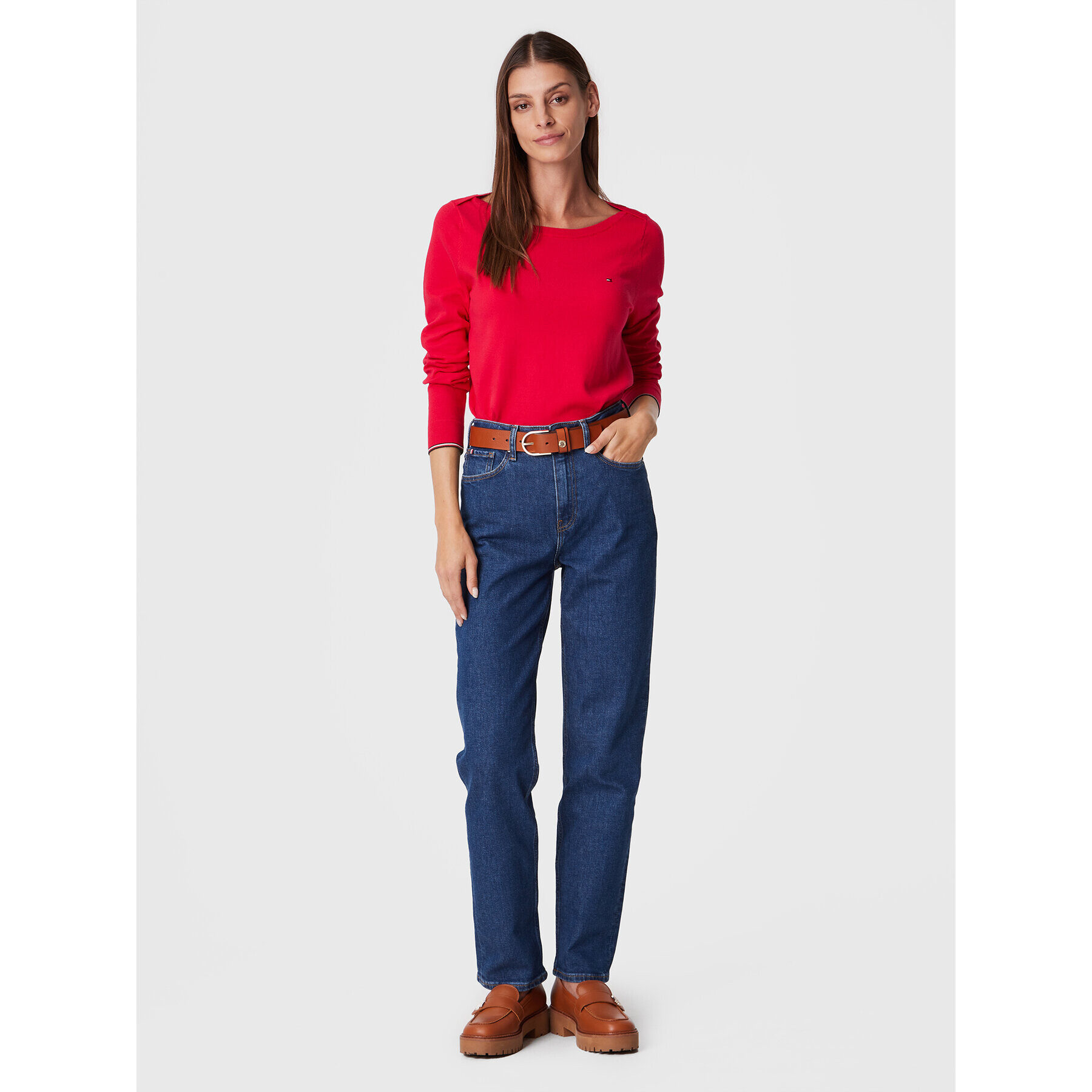Tommy Hilfiger Пуловер WW0WW25656 Червен Regular Fit - Pepit.bg