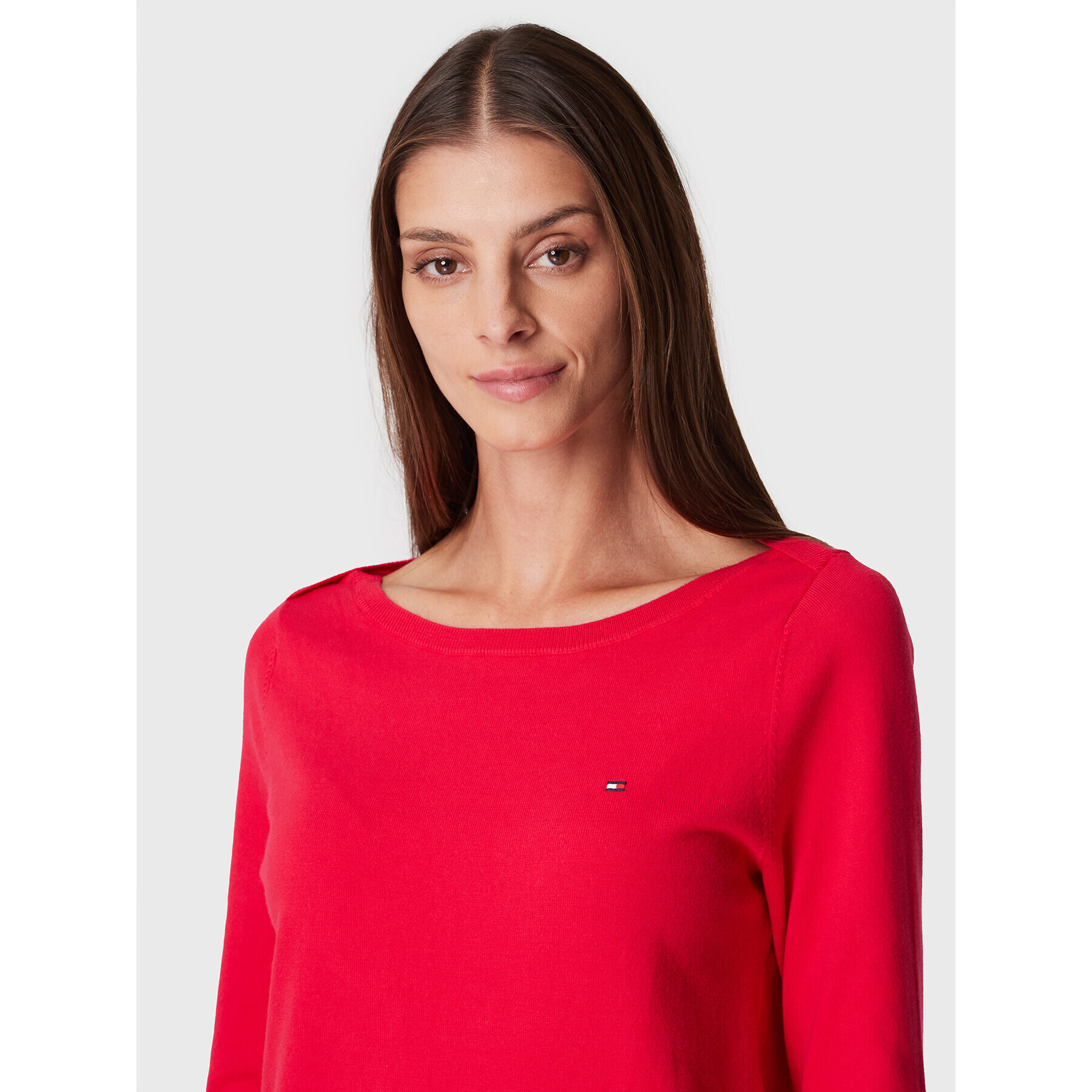 Tommy Hilfiger Пуловер WW0WW25656 Червен Regular Fit - Pepit.bg