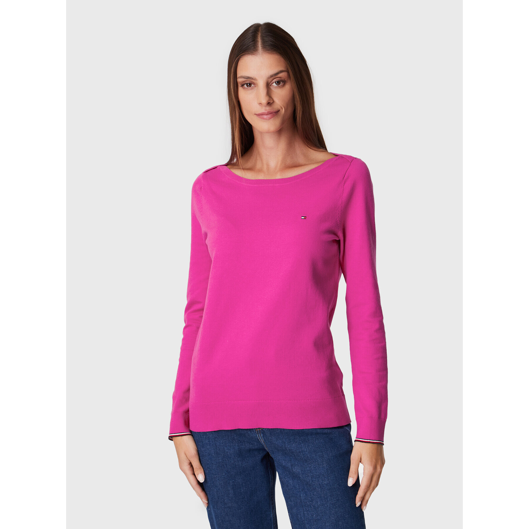 Tommy Hilfiger Пуловер WW0WW25656 Розов Regular Fit - Pepit.bg