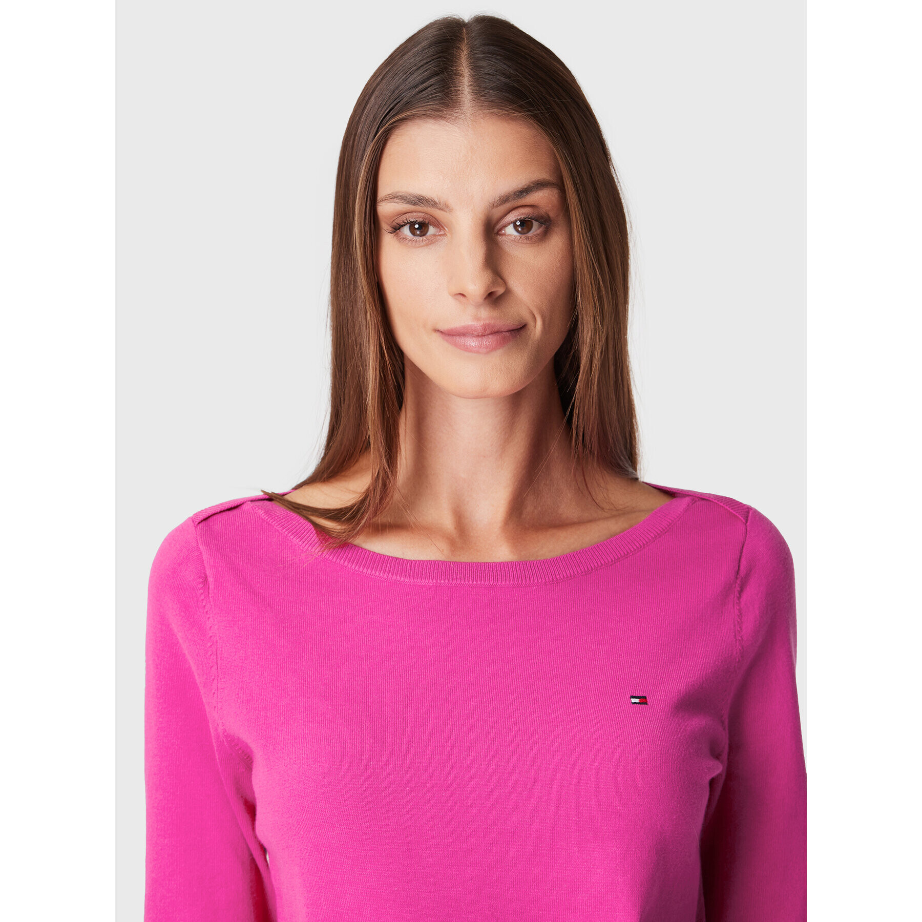 Tommy Hilfiger Пуловер WW0WW25656 Розов Regular Fit - Pepit.bg