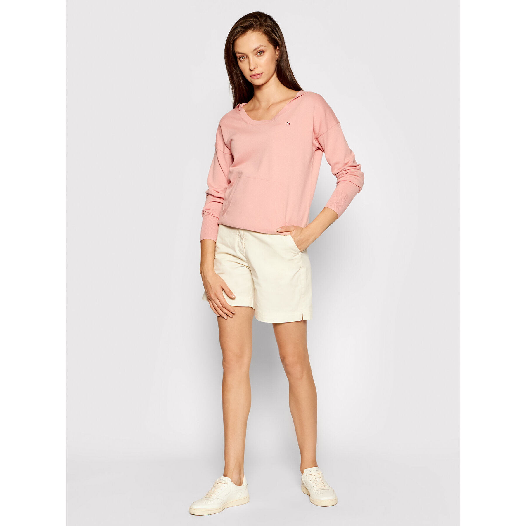 Tommy Hilfiger Пуловер WW0WW30415 Розов Relaxed Fit - Pepit.bg