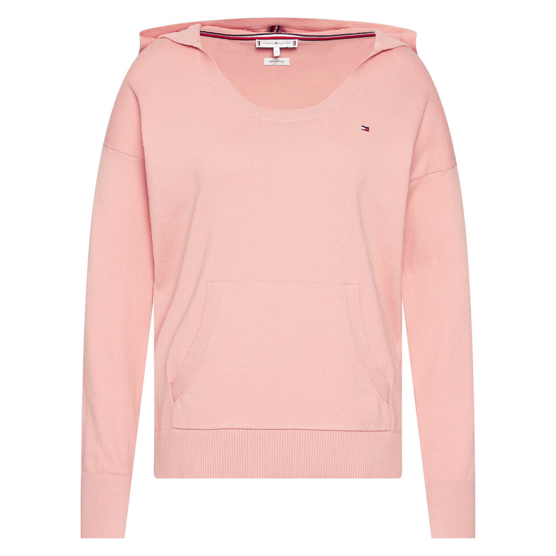 Tommy Hilfiger Пуловер WW0WW30415 Розов Relaxed Fit - Pepit.bg