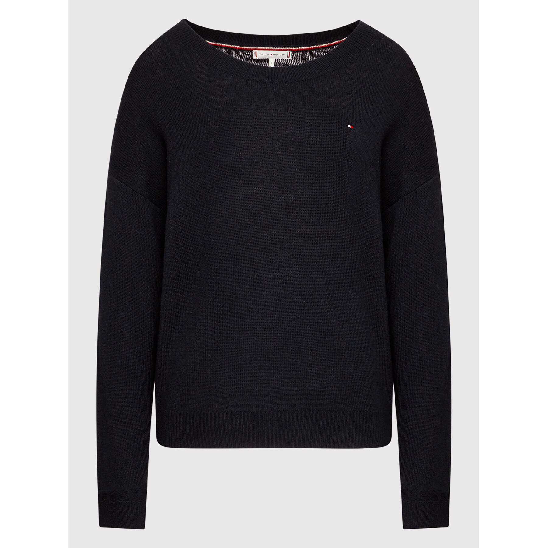 Tommy Hilfiger Пуловер WW0WW31588 Тъмносин Relaxed Fit - Pepit.bg