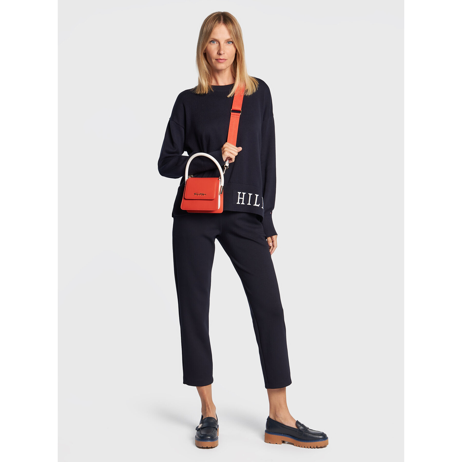Tommy Hilfiger Пуловер WW0WW35768 Тъмносин Relaxed Fit - Pepit.bg