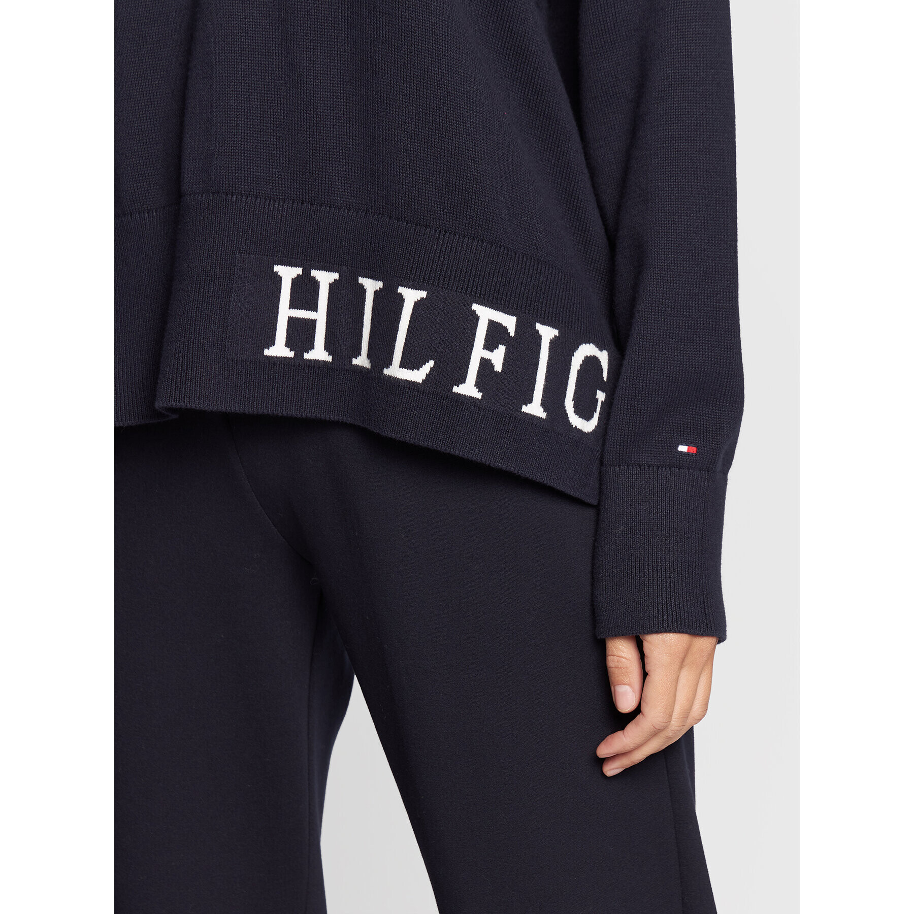 Tommy Hilfiger Пуловер WW0WW35768 Тъмносин Relaxed Fit - Pepit.bg