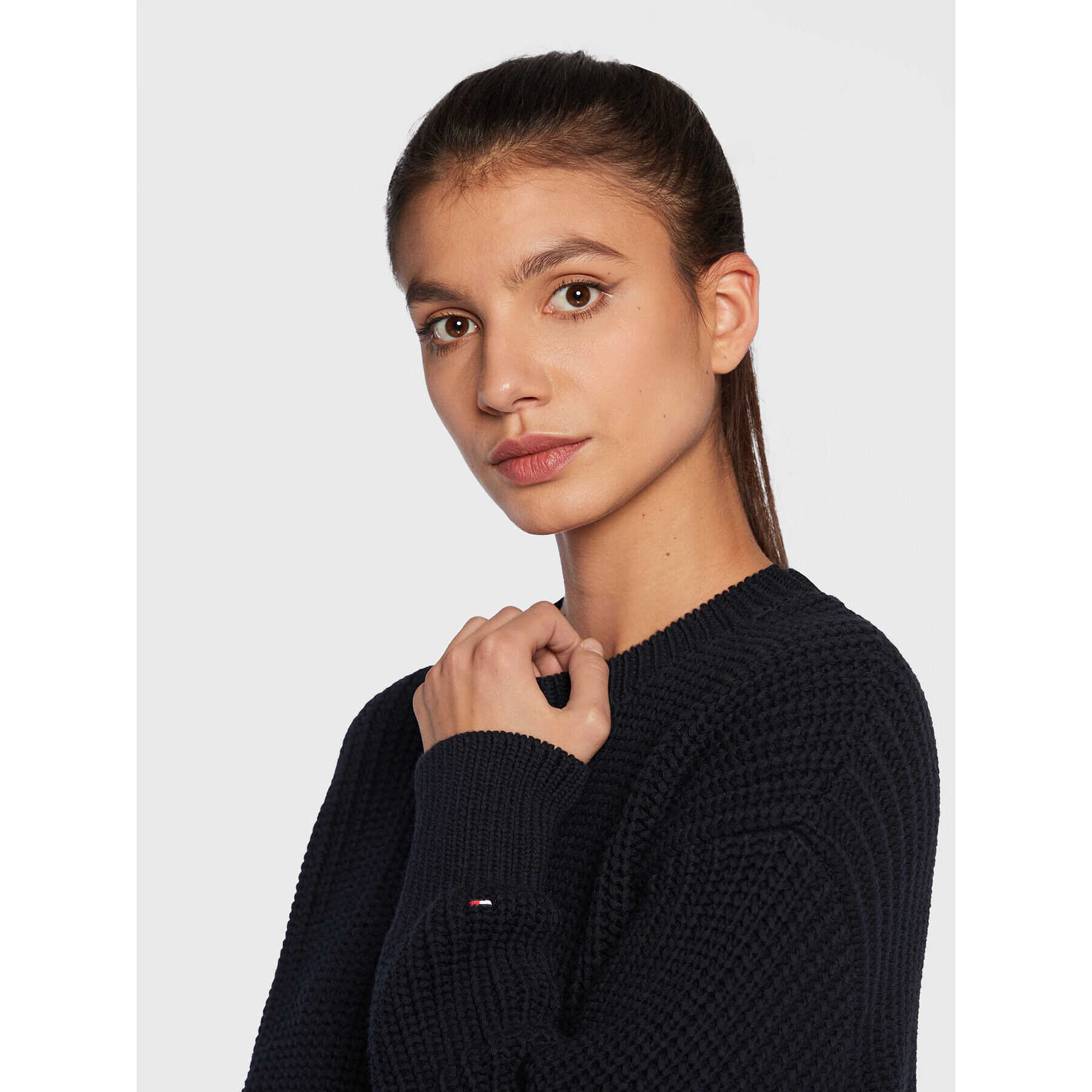 Tommy Hilfiger Пуловер WW0WW35883 Тъмносин Relaxed Fit - Pepit.bg