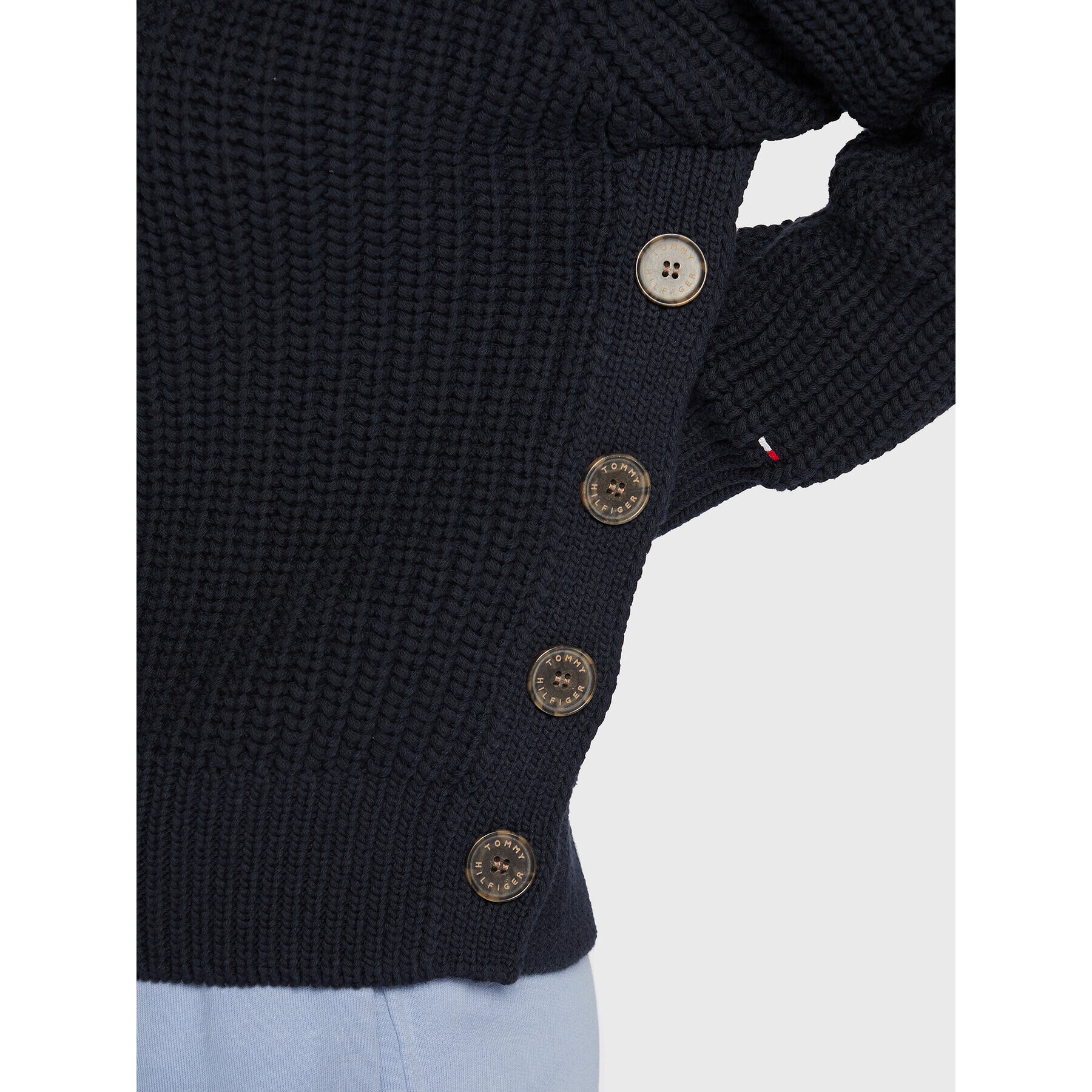Tommy Hilfiger Пуловер WW0WW35883 Тъмносин Relaxed Fit - Pepit.bg