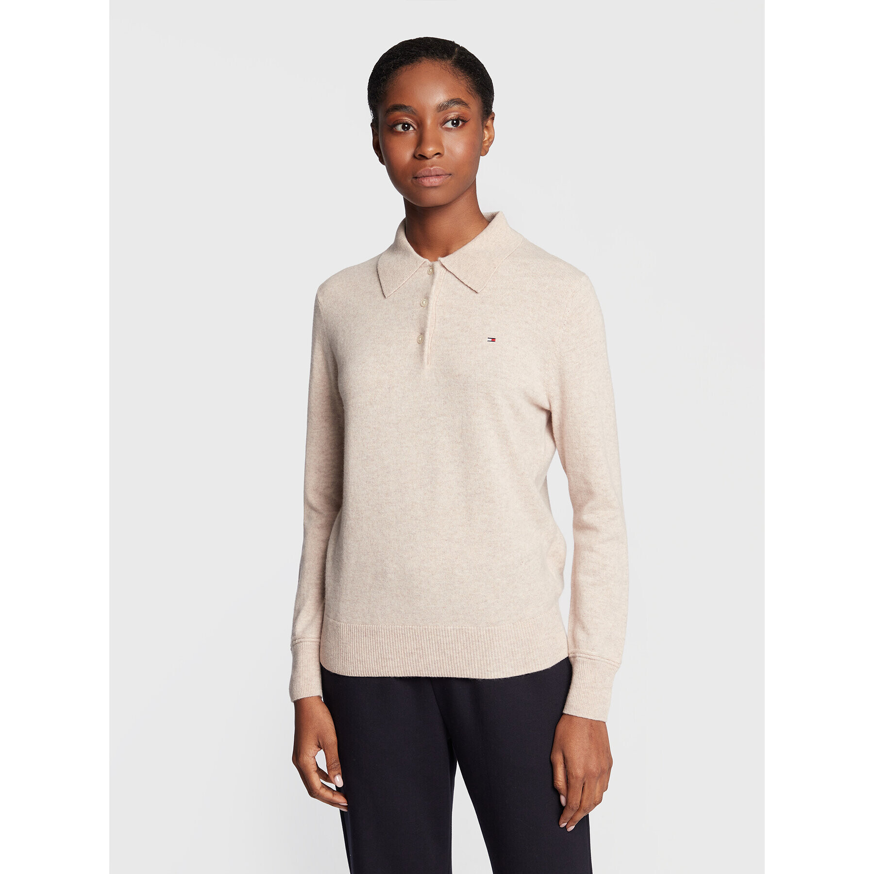 Tommy Hilfiger Пуловер WW0WW35894 Бежов Loose Fit - Pepit.bg