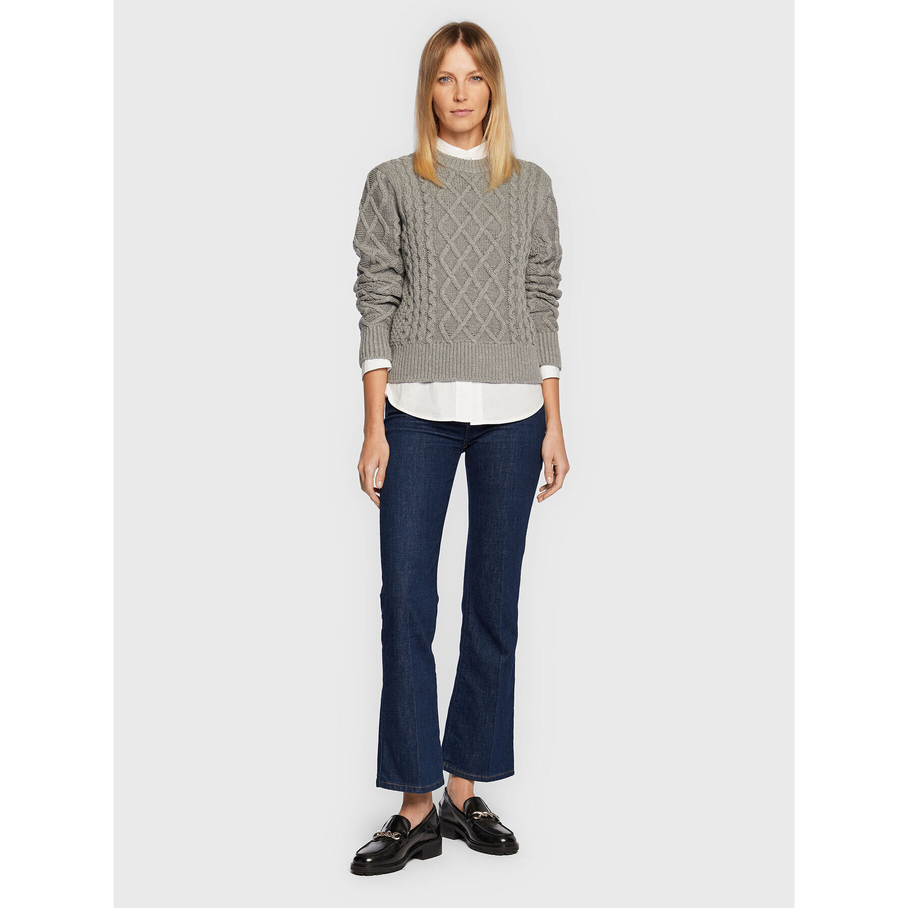 Tommy Hilfiger Пуловер WW0WW36802 Сив Slim Fit - Pepit.bg