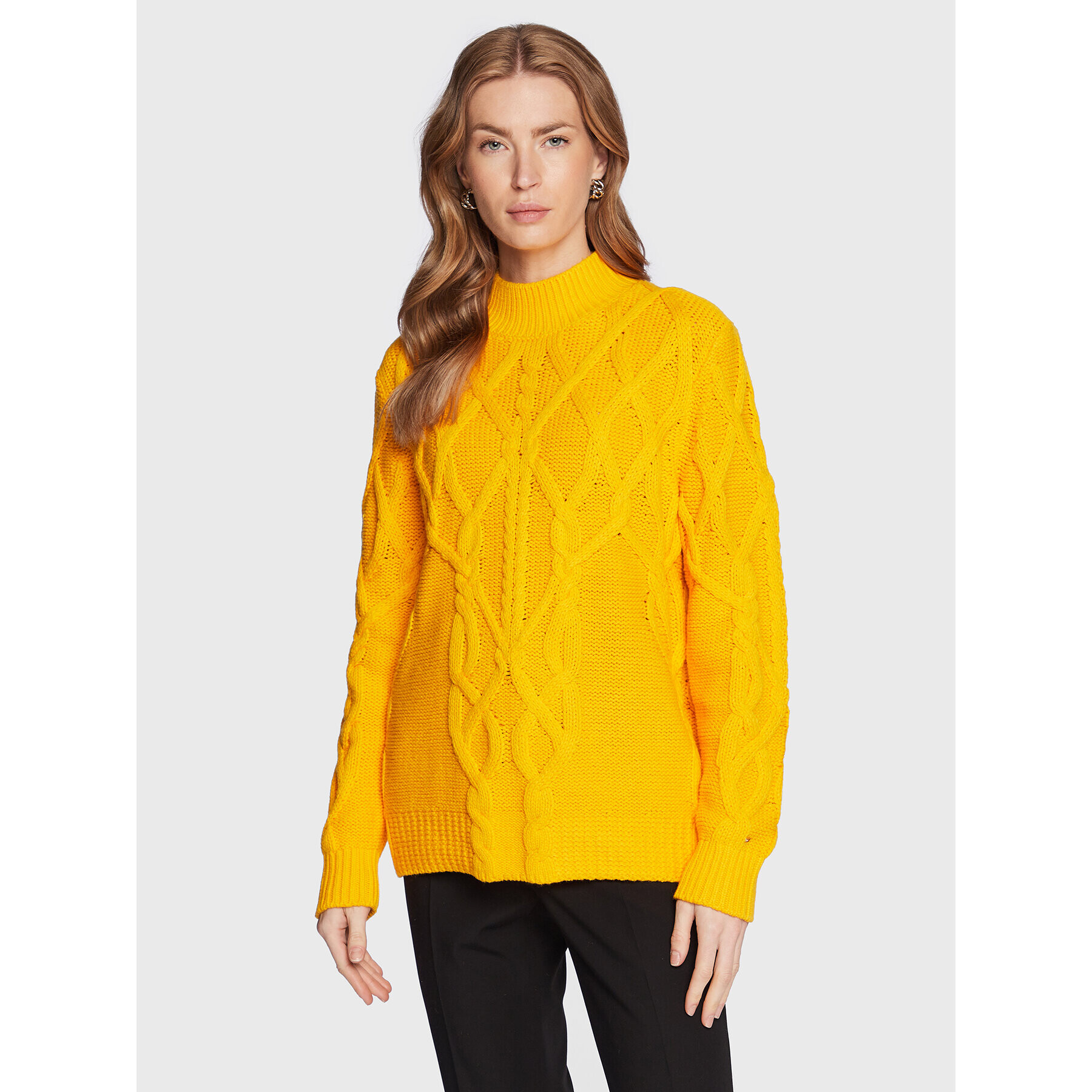 Tommy Hilfiger Пуловер WW0WW36981 Жълт Relaxed Fit - Pepit.bg