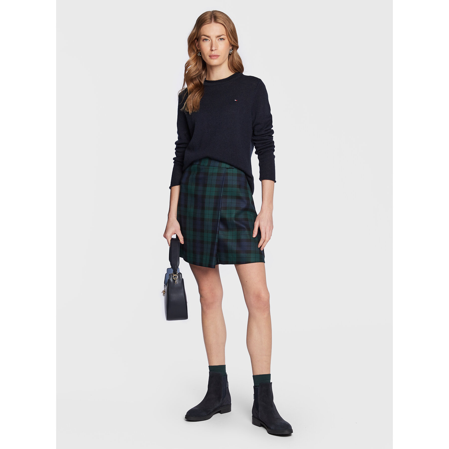 Tommy Hilfiger Пуловер WW0WW36991 Тъмносин Regular Fit - Pepit.bg